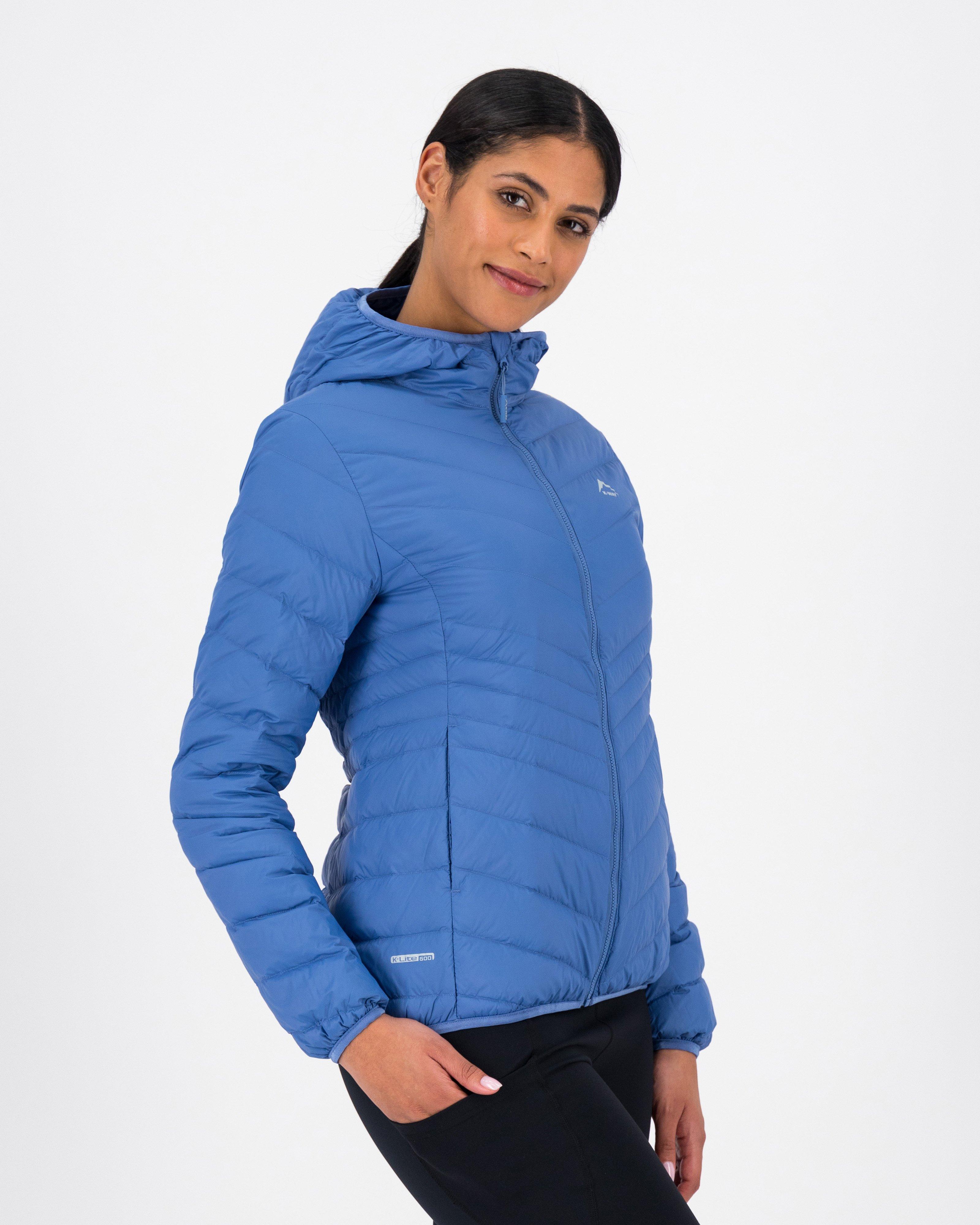 K-Way K-lite Women's Hooded Down Jacket -  Mid Blue