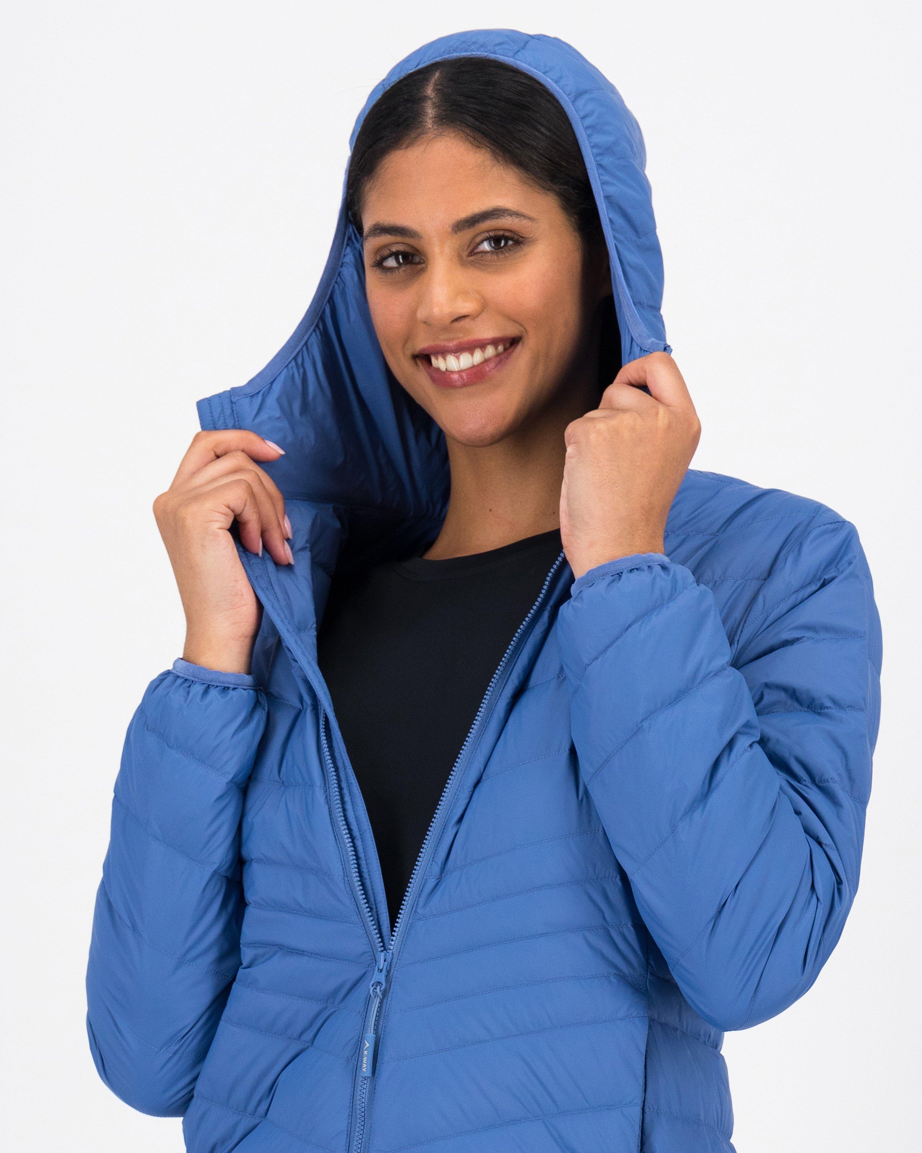 K-Way K-lite Women's Hooded Down Jacket -  Mid Blue