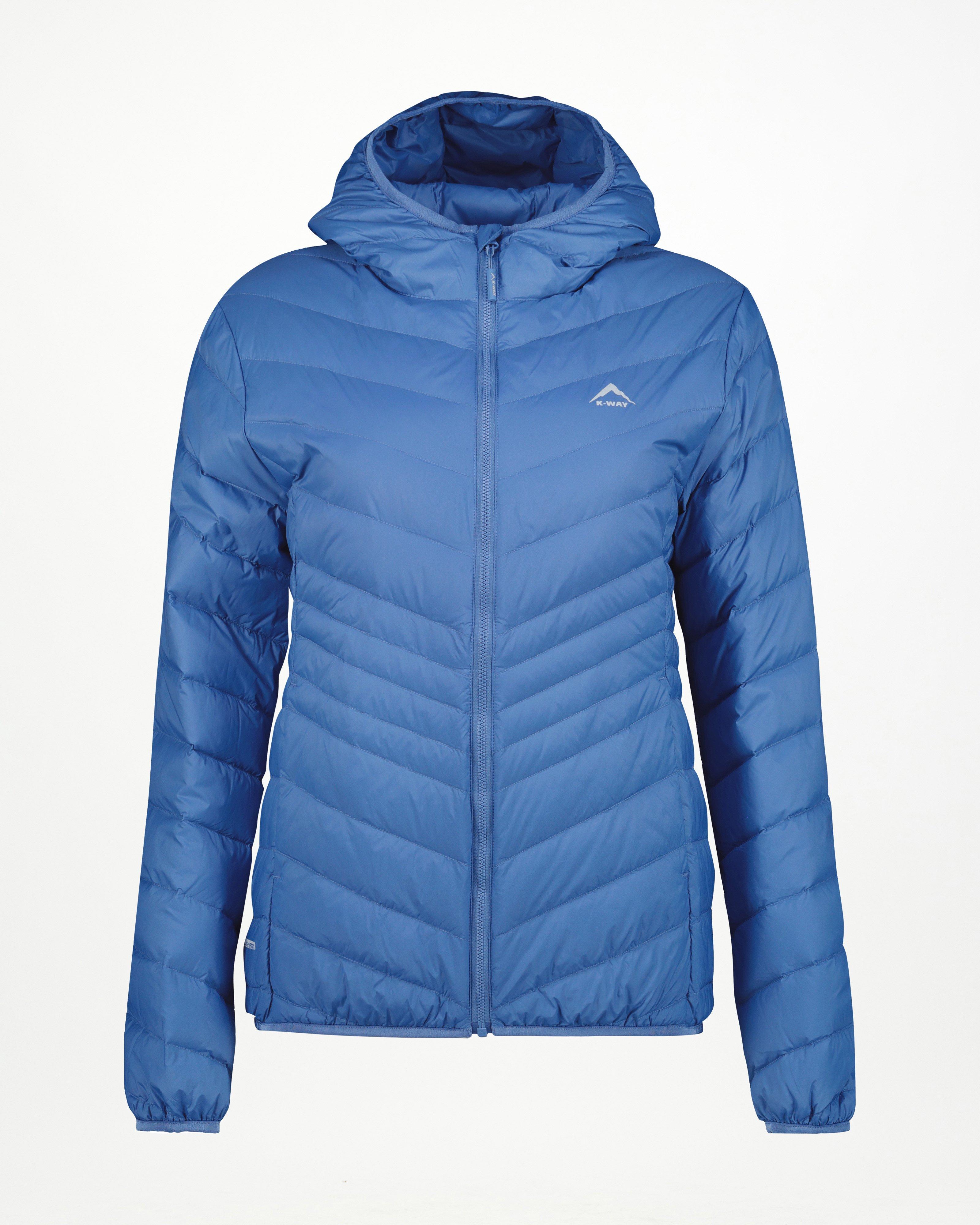 K-Way K-lite Women's Hooded Down Jacket -  Mid Blue