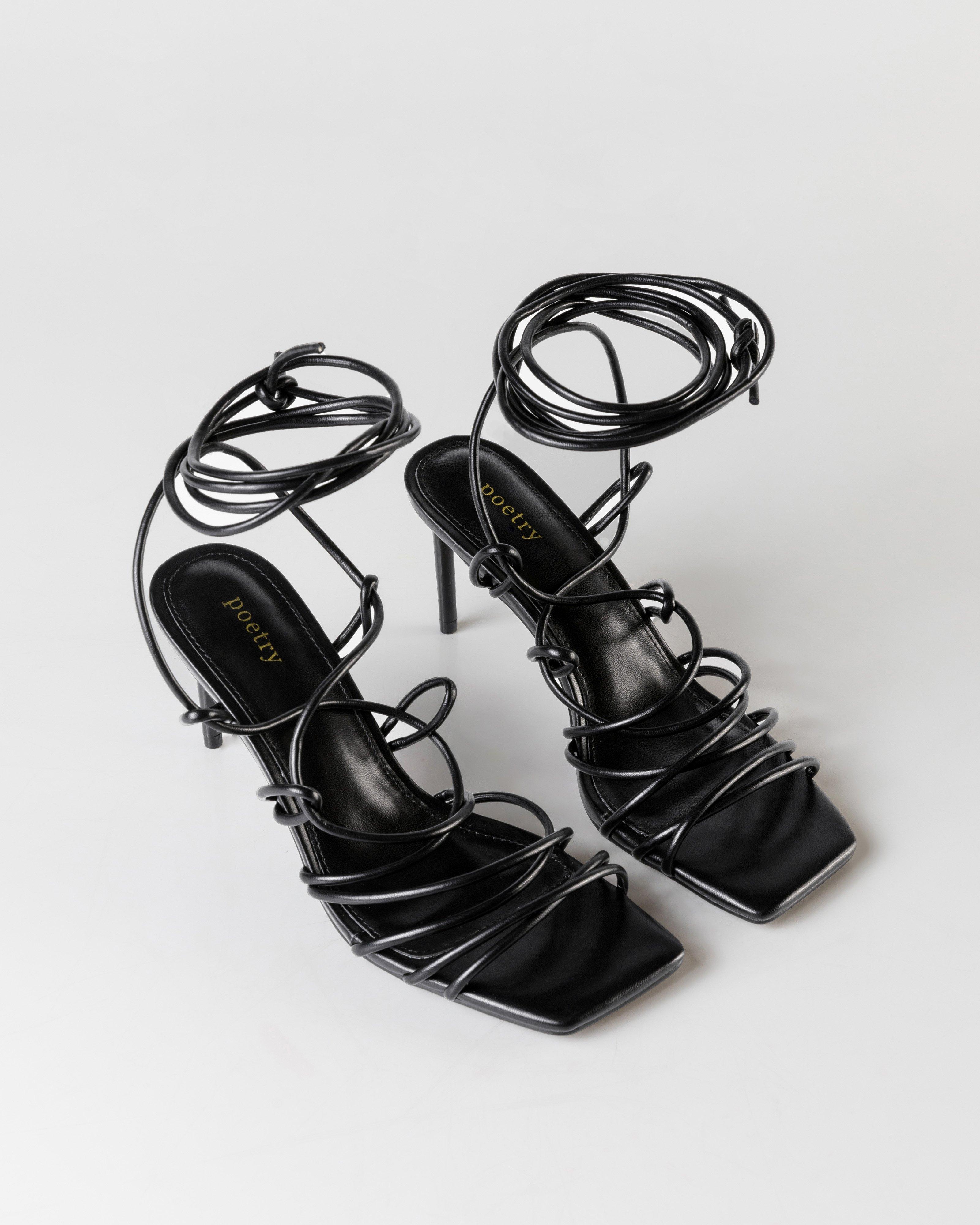 Briella Strappy Heel -  Black