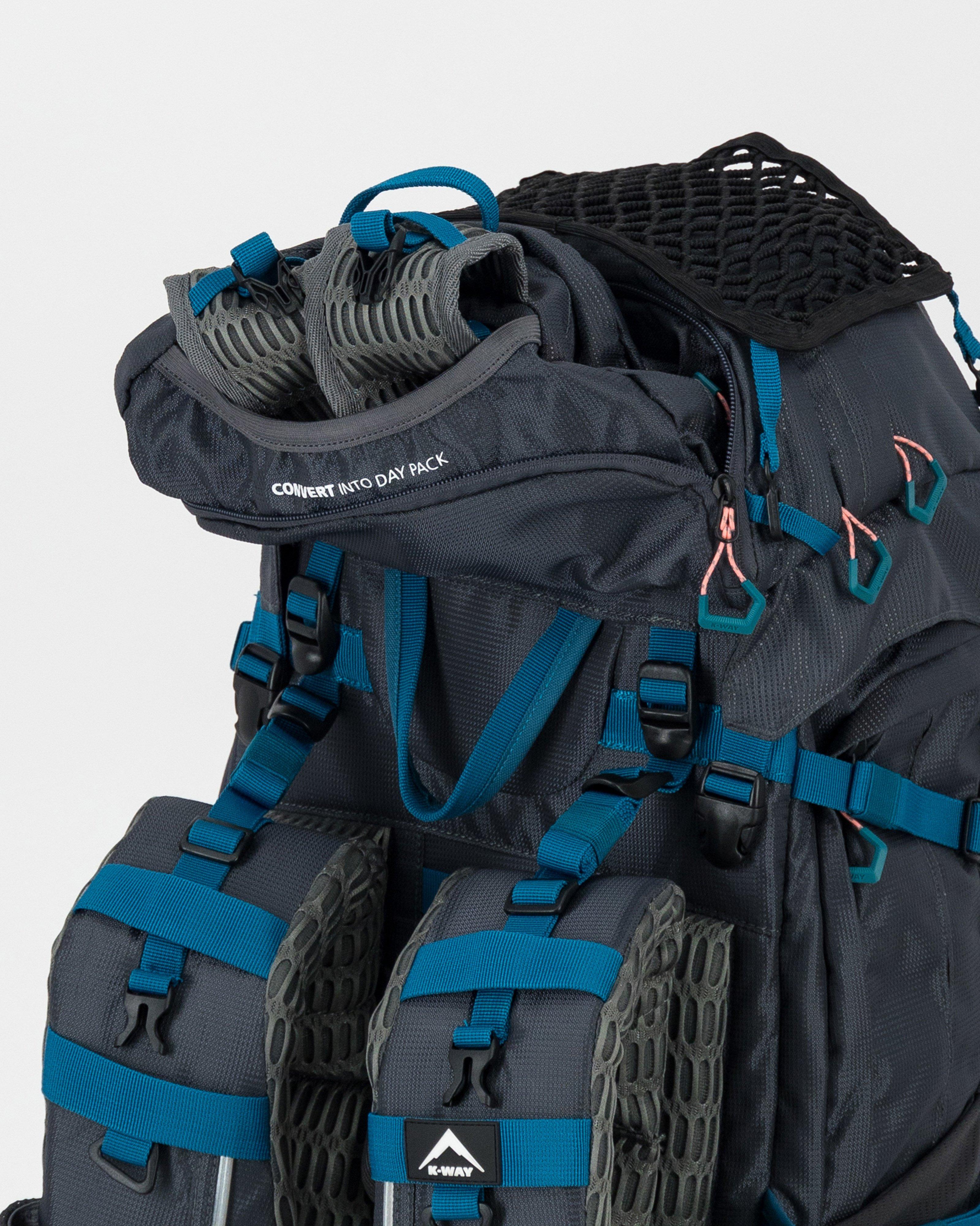 K-Way Pioneer 55L + 10L Hiking Pack -  Charcoal