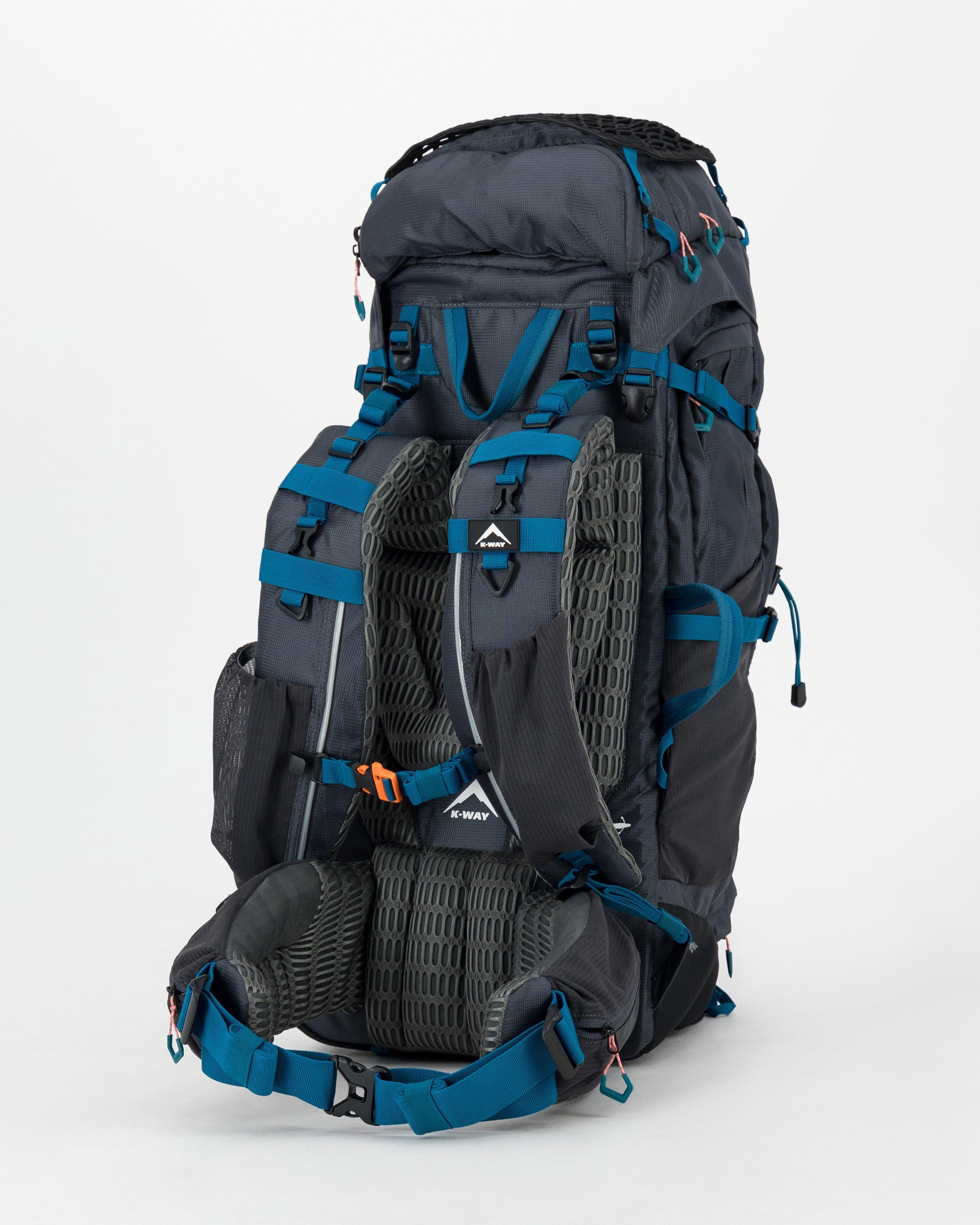 K-Way Pioneer 55L + 10L Hiking Pack -  Charcoal