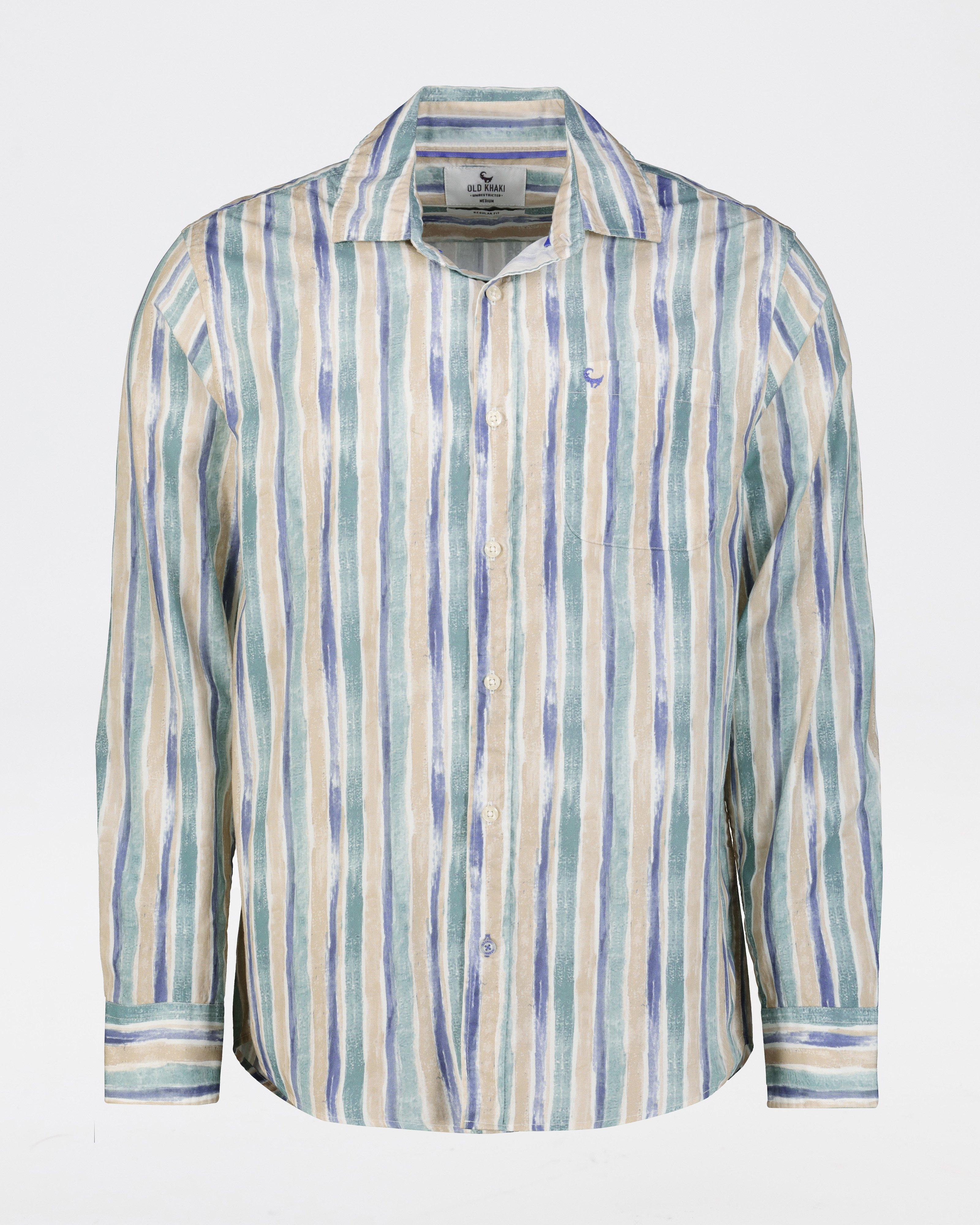Men’s Vincent Wide Stripe Regular Fit Shirt -  Green