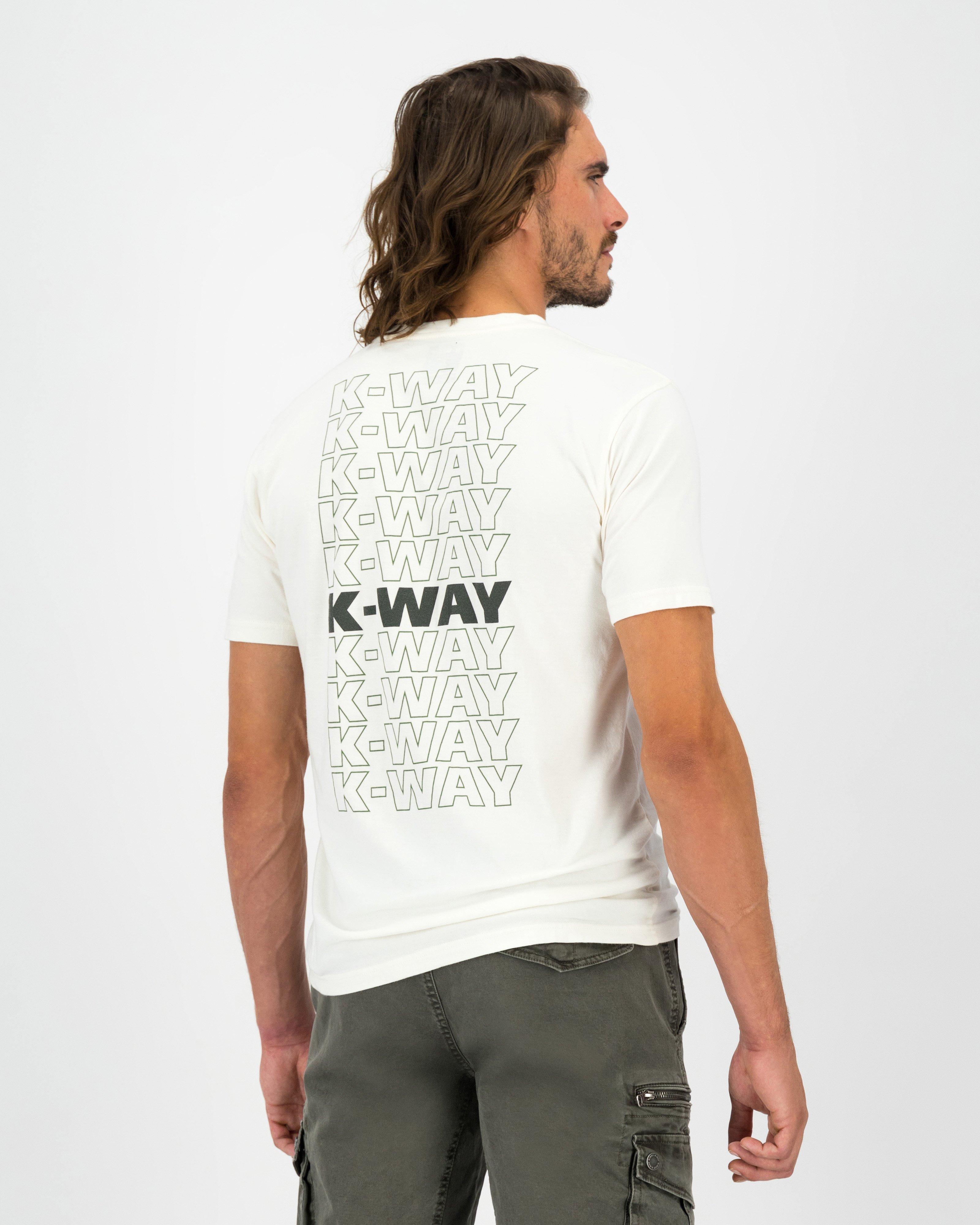 K-Way Elements Men’s Back Print T-shirt -  Milk