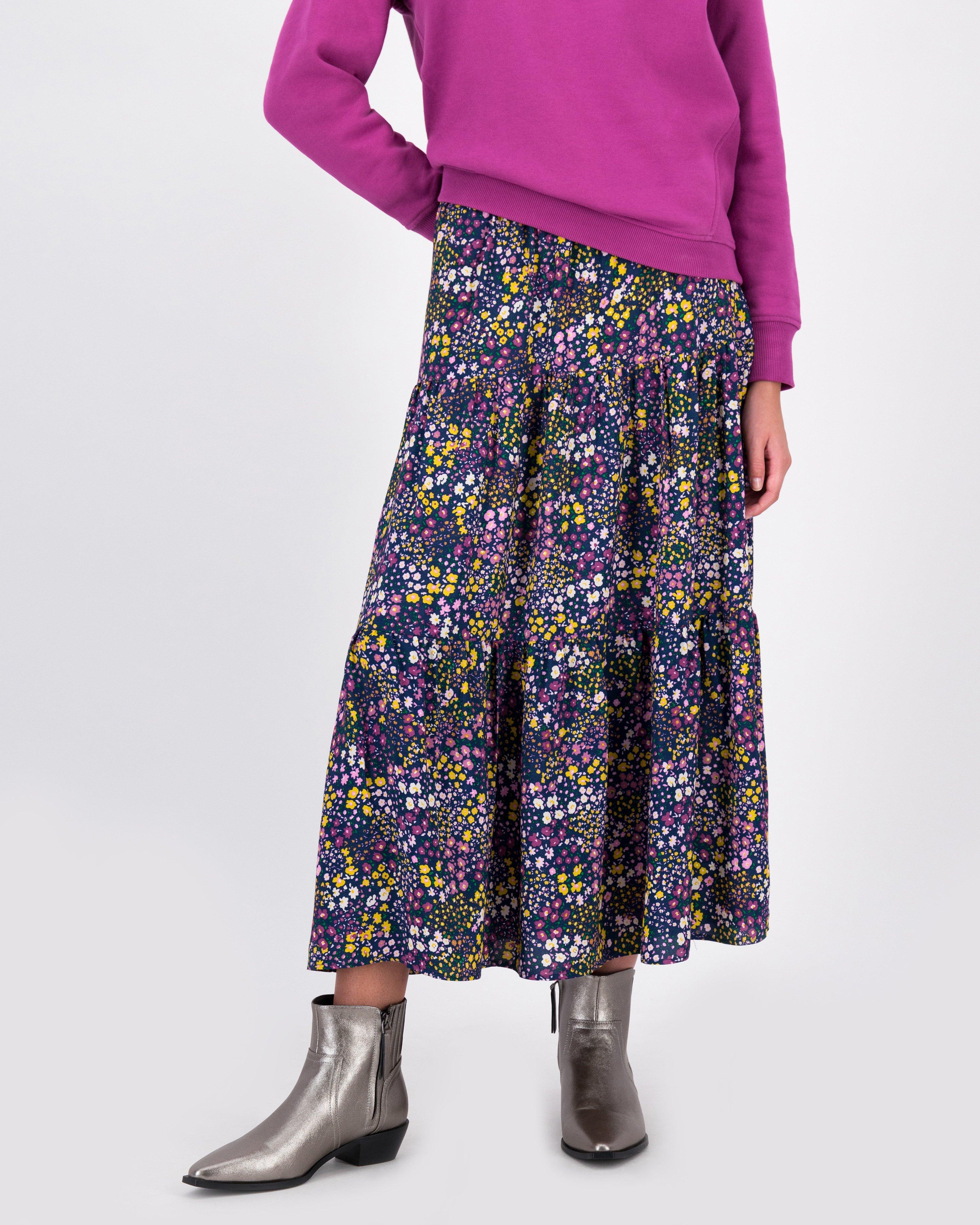 Women’s Luna Tiered Floral Skirt  -  Assorted