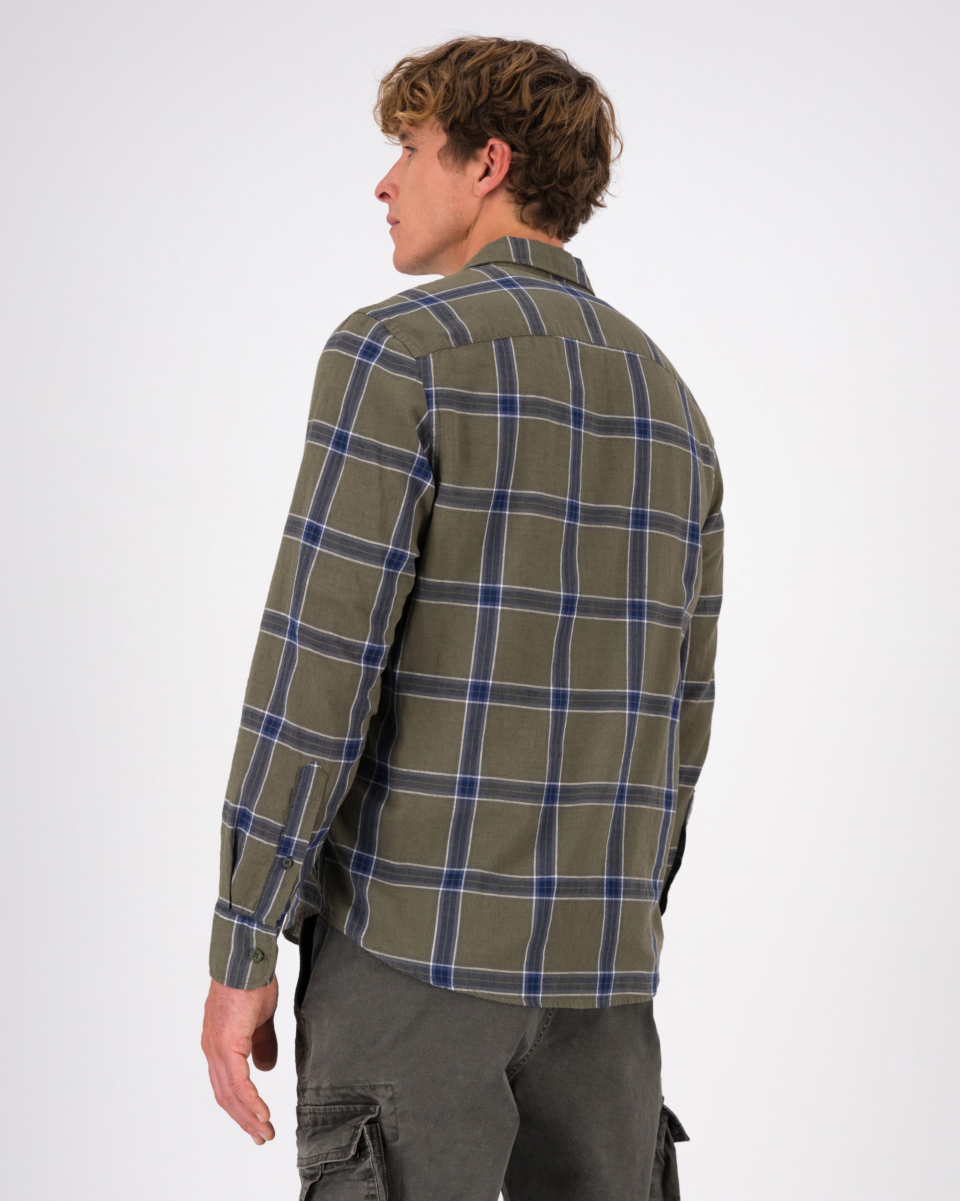 Old Khaki Men’s Lucas Slim Fit Check Shirt -  Olive