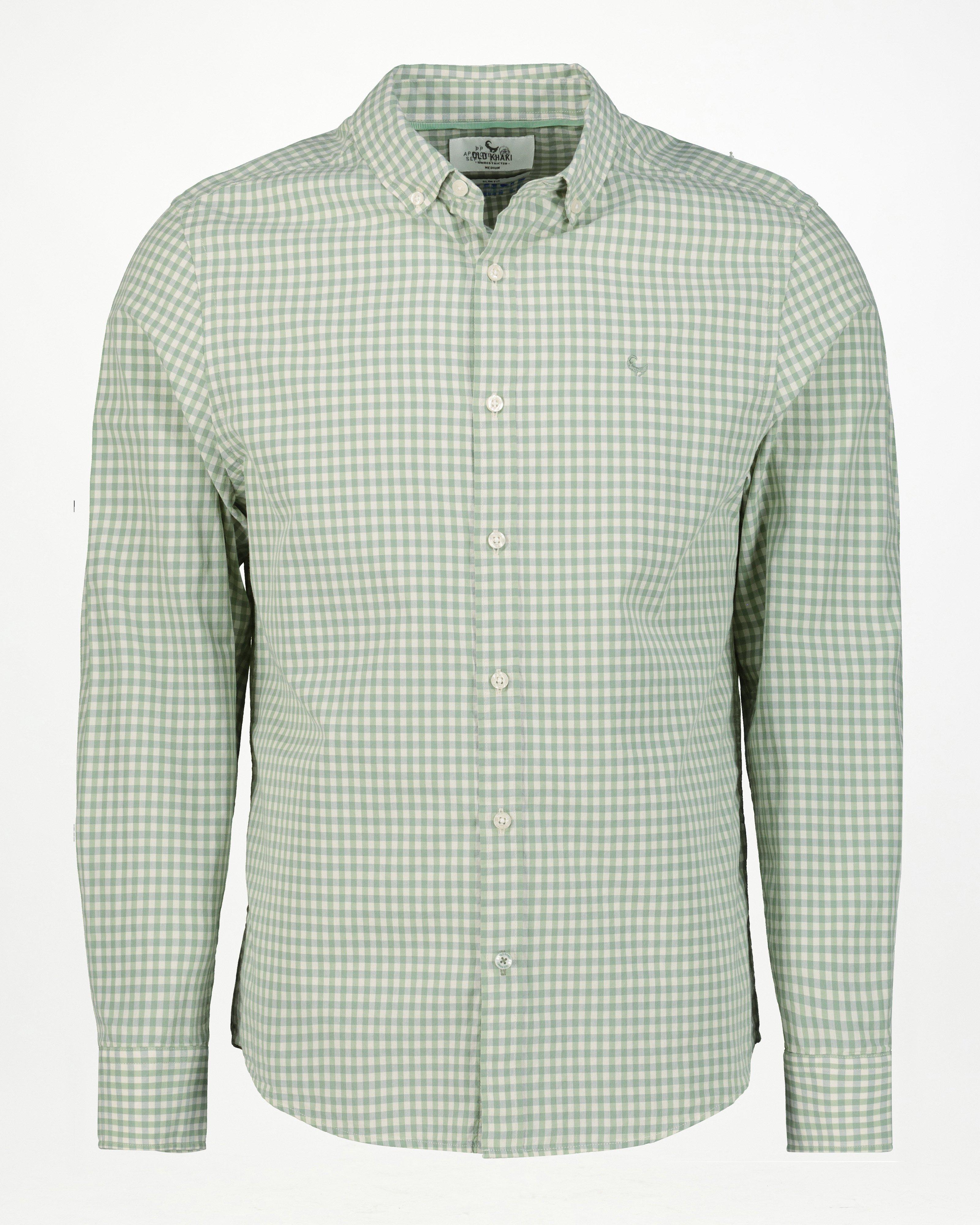 Men’s Omar Gingham Regular Fit Shirt -  Green