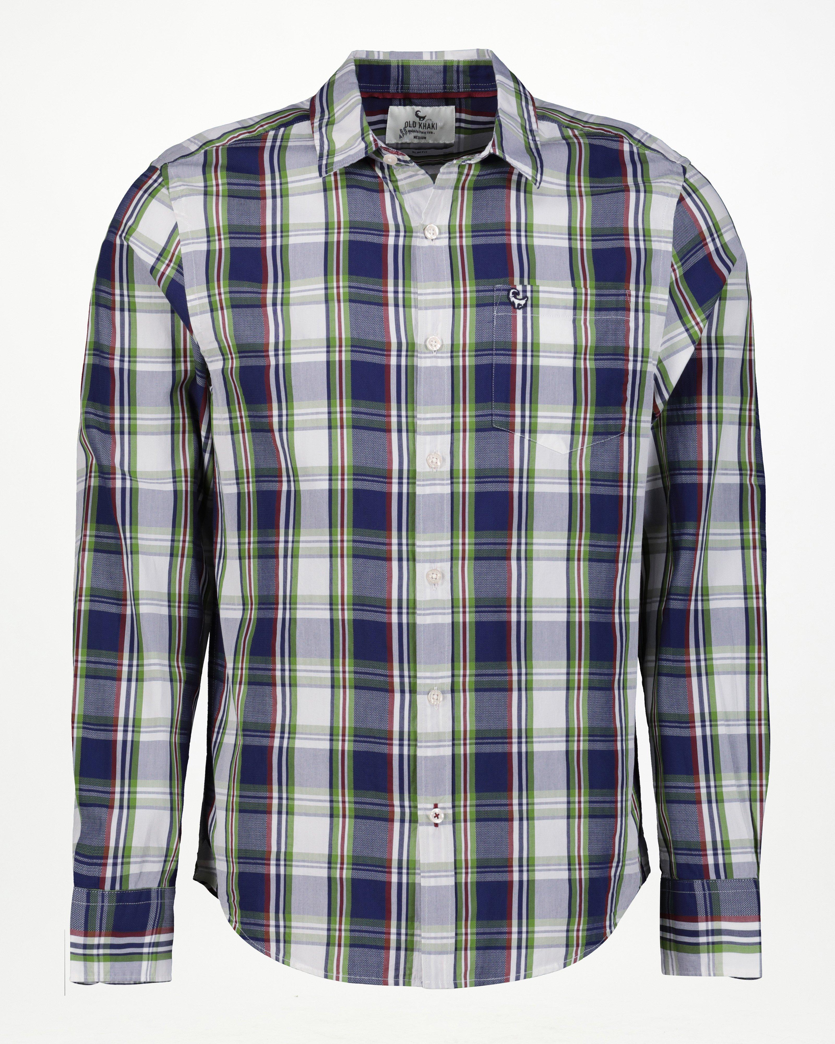 Men’s Gino Check Slim Fit Shirt -  Green