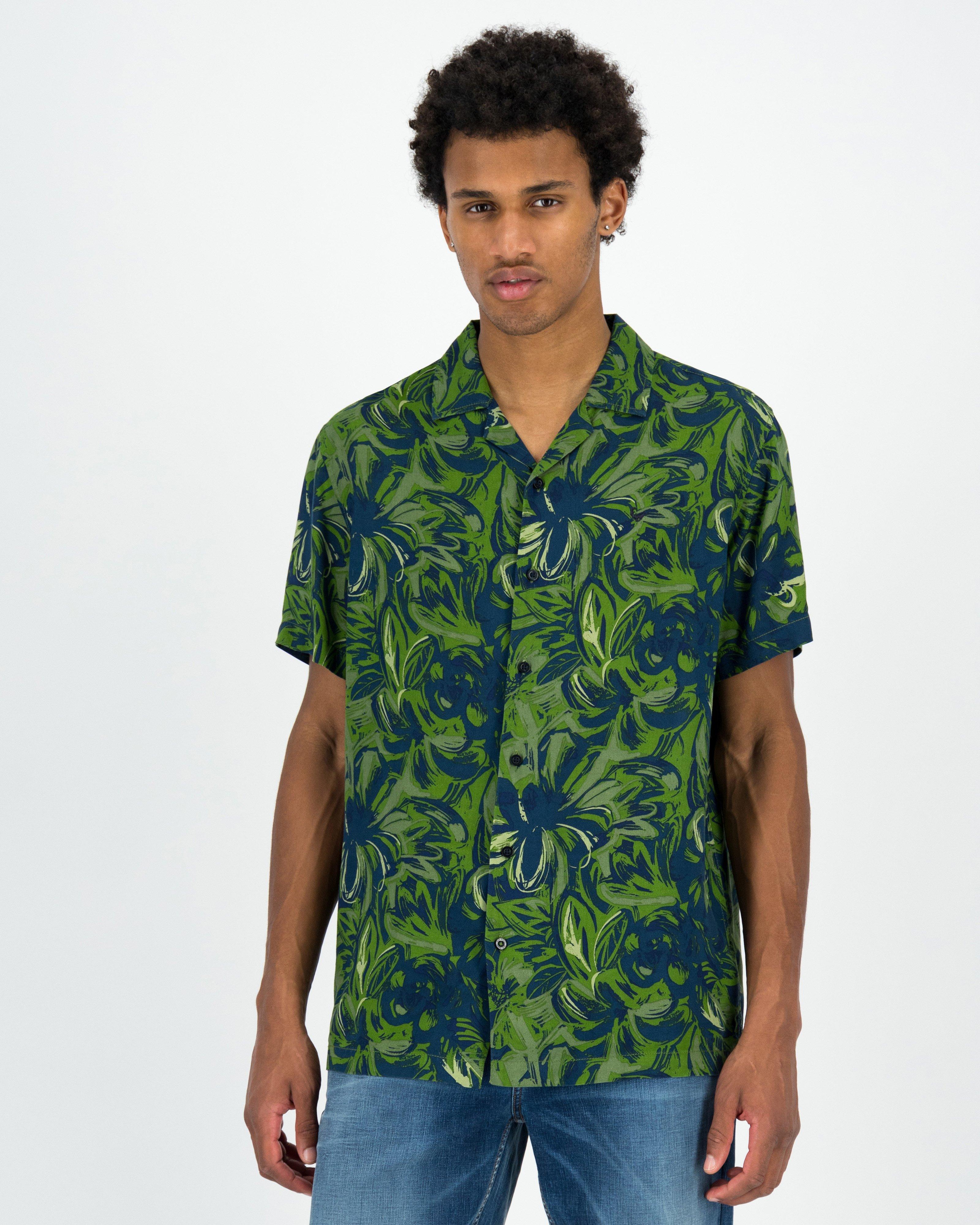 Men’s Cedric Floral Shirt -  Green