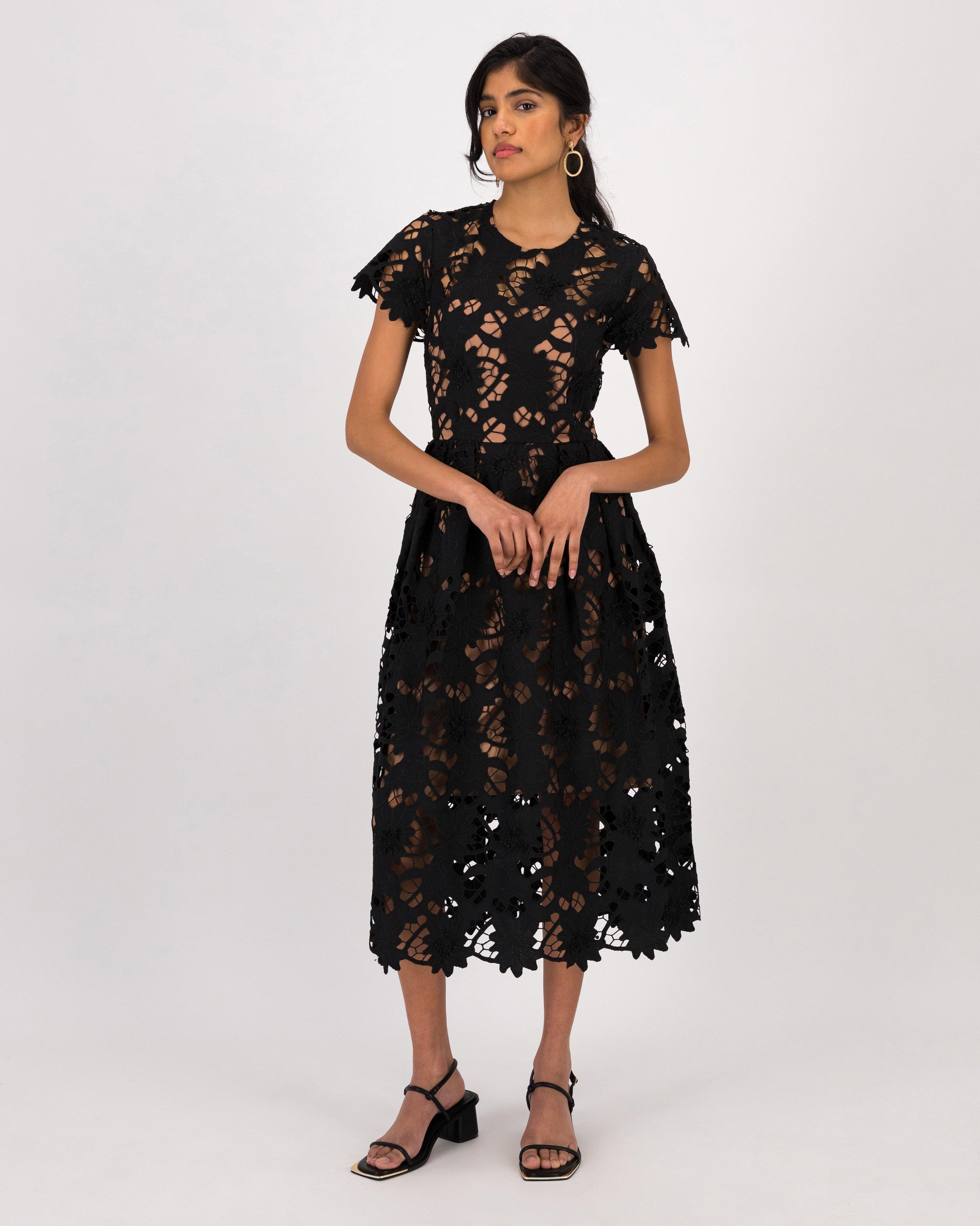 Katrina Lace Dress -  Black