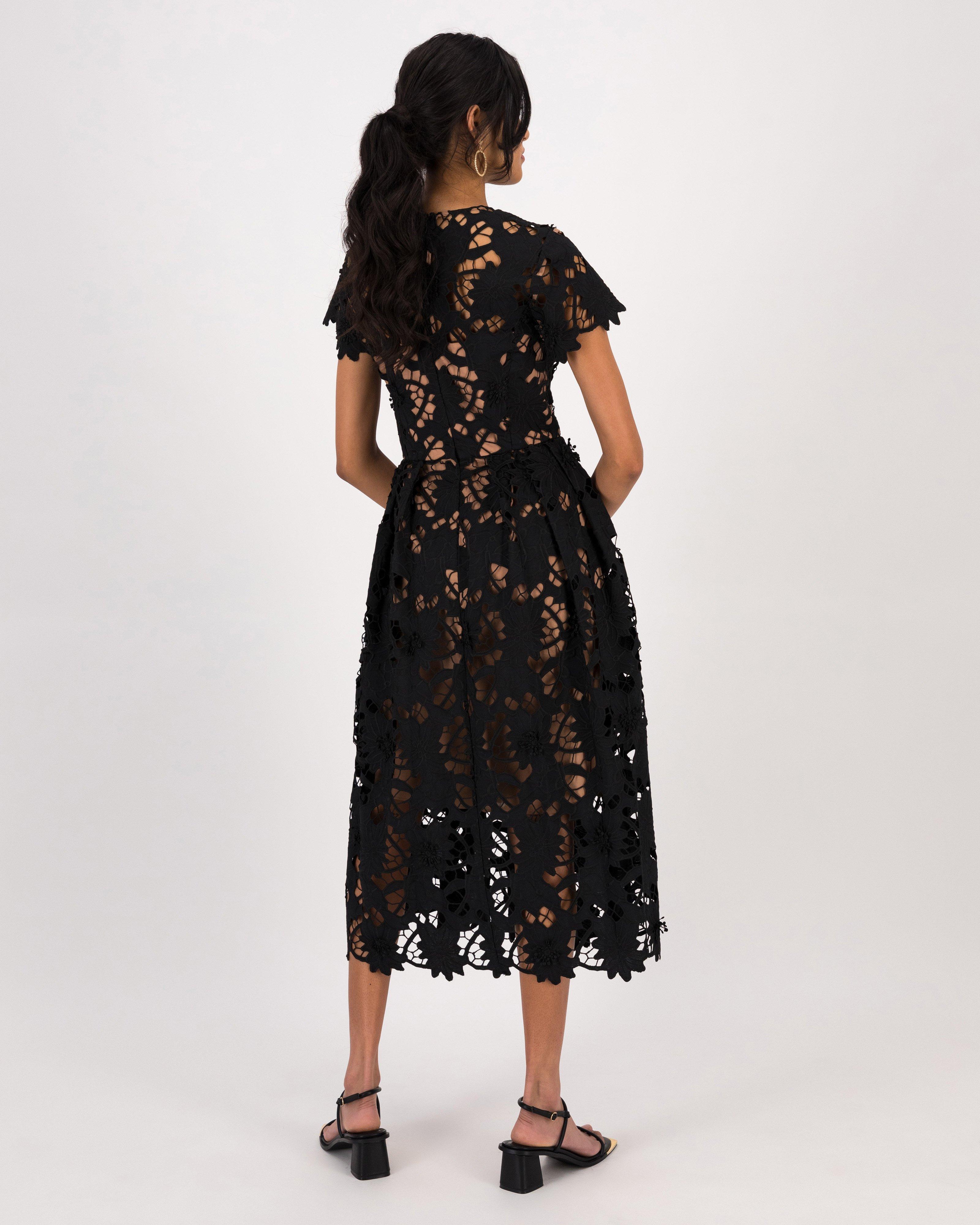 Katrina Lace Dress -  Black