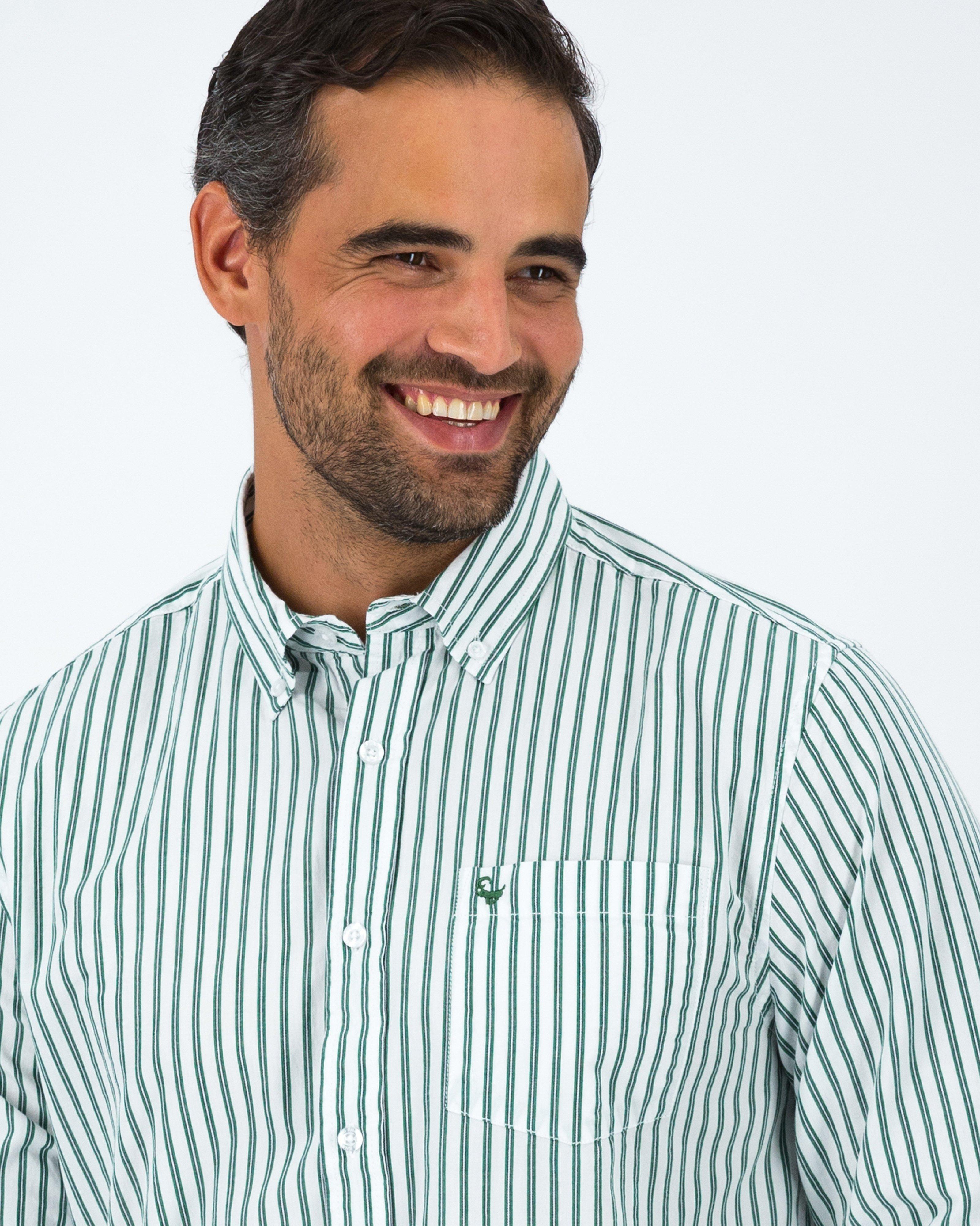 Men’s Garnet Stripe Shirt -  Green