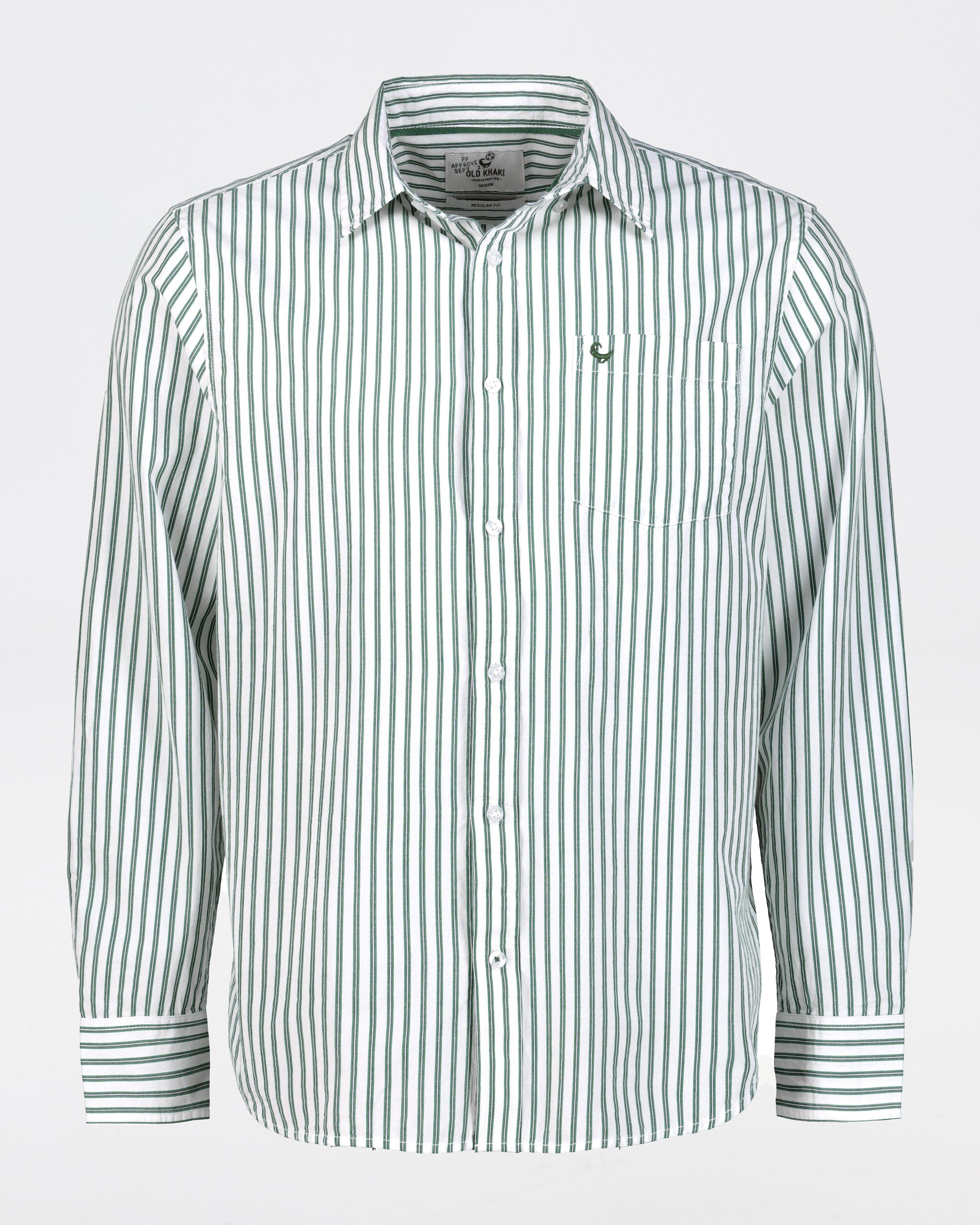 Men’s Garnet Stripe Shirt -  Green