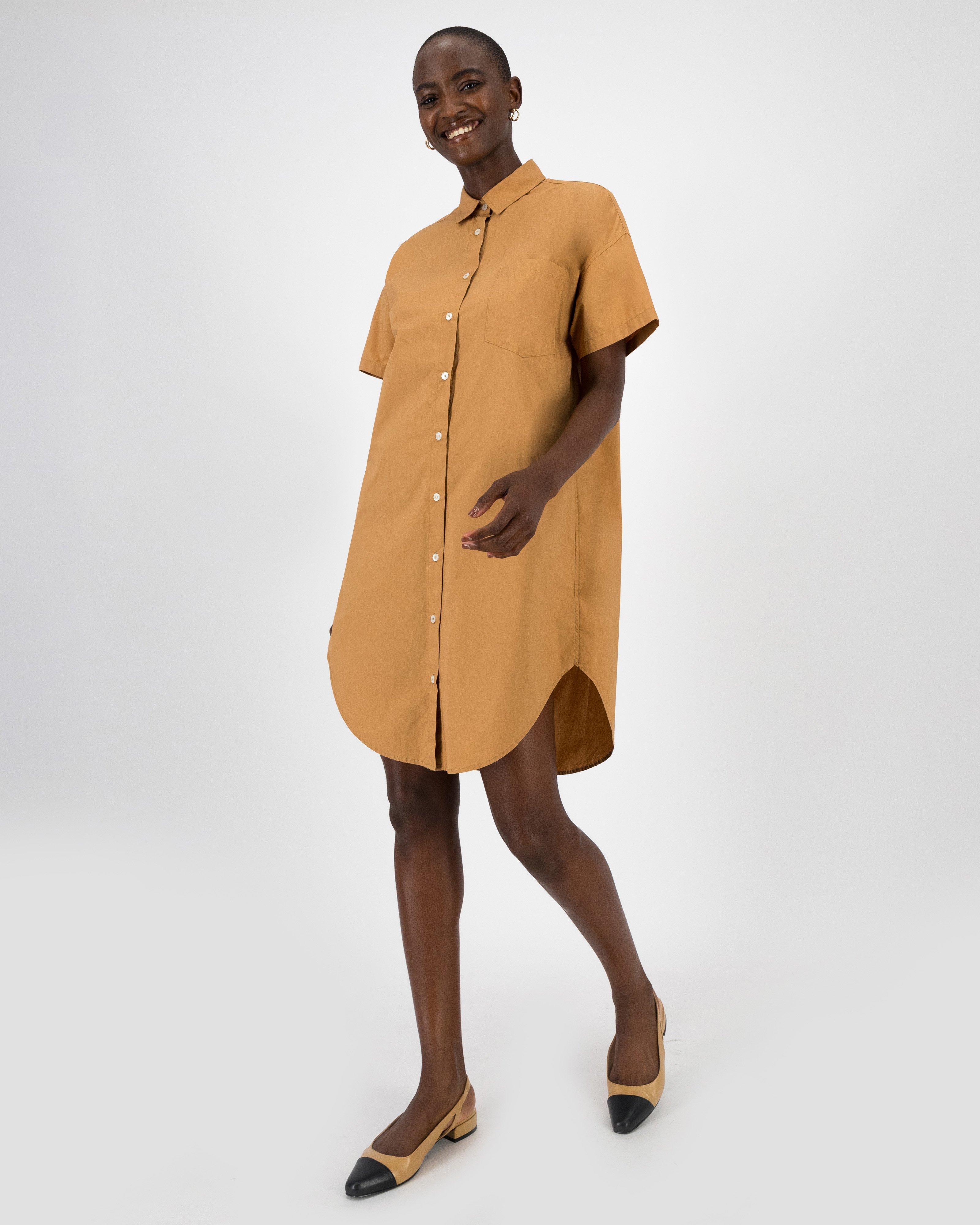 Nicky Shirt Dress -  Khaki