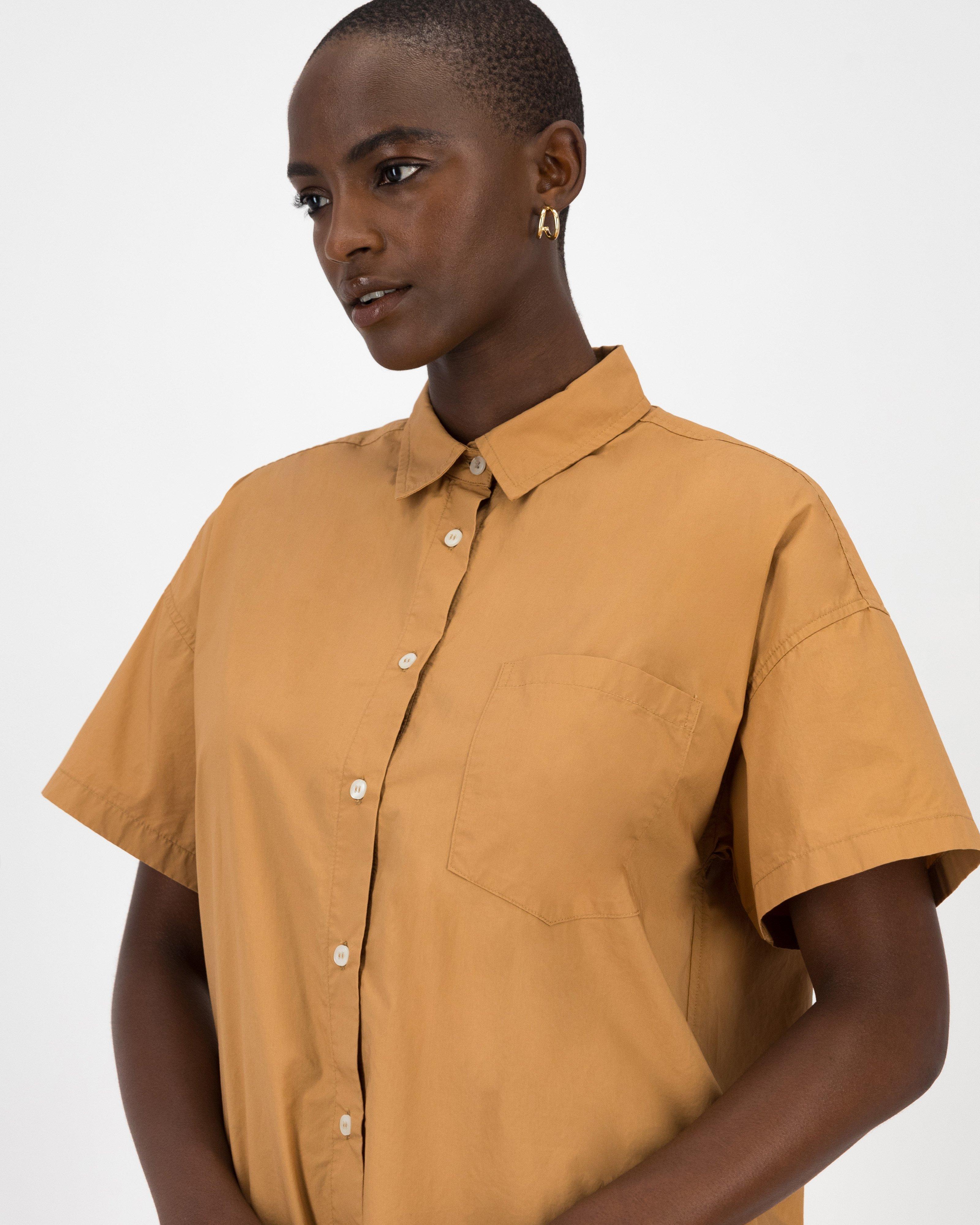 Nicky Shirt Dress -  Khaki