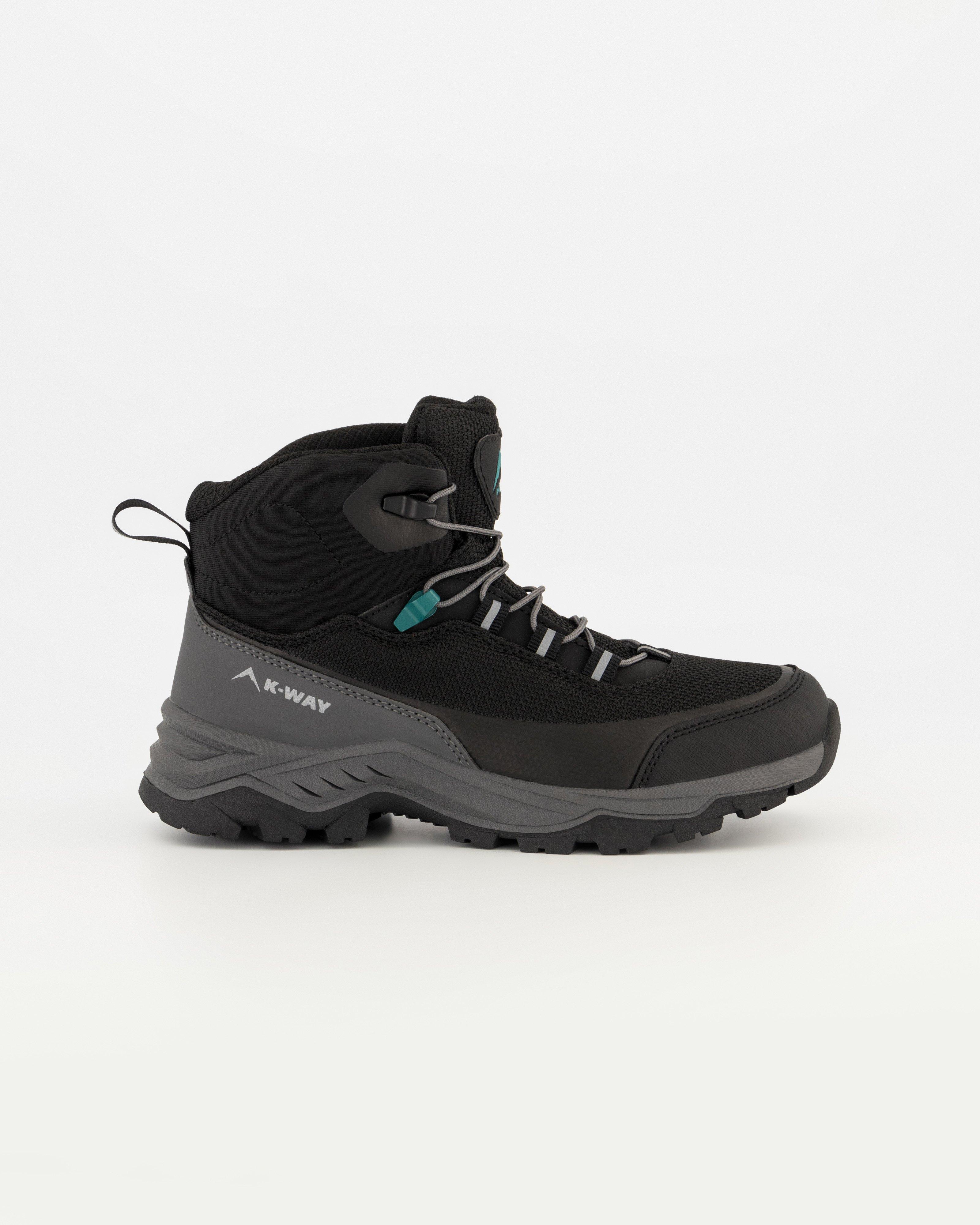 K-Way Kids Mid Terrain Hiking Boots -  Black