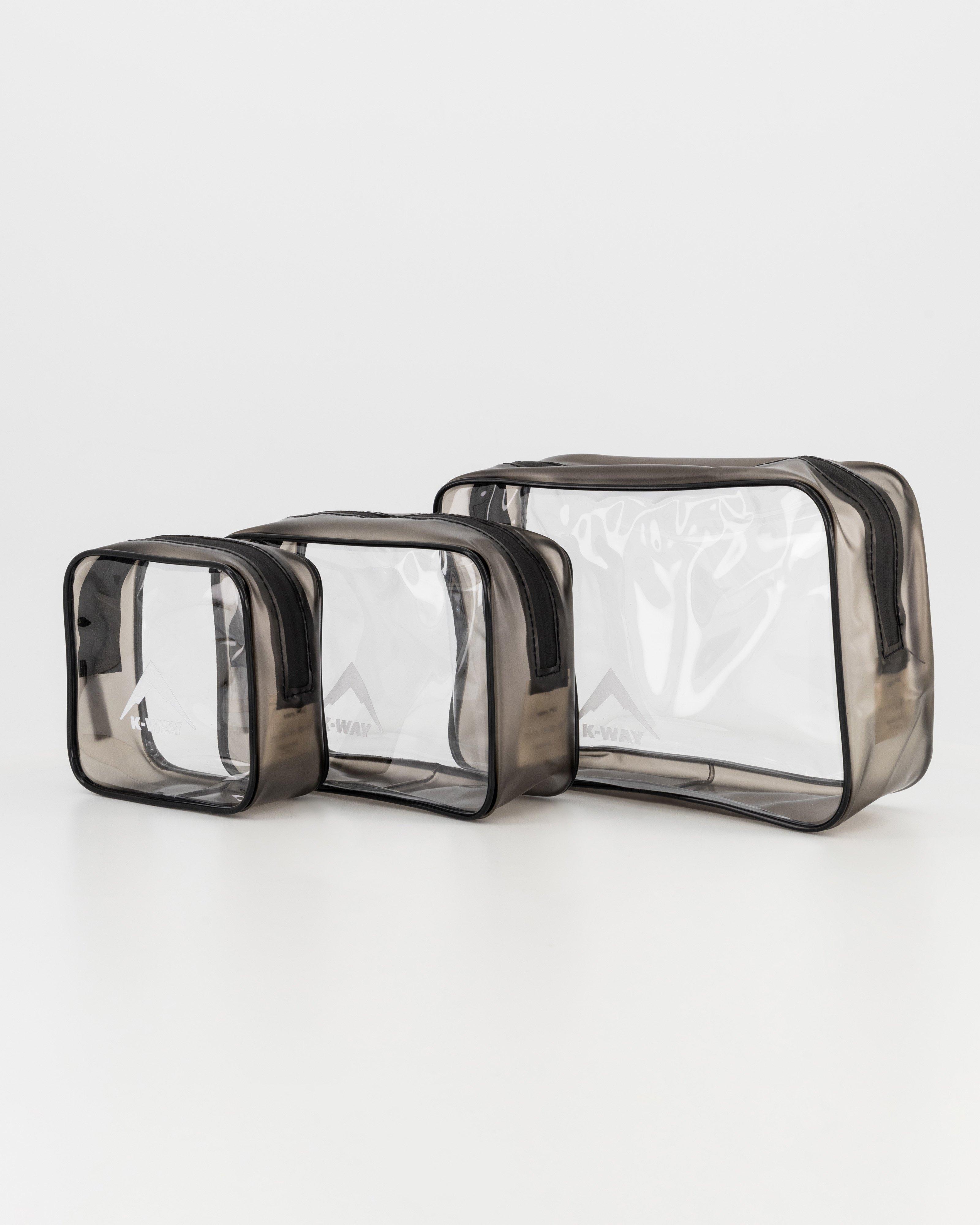 K-Way 3-Piece Transparent Travel Organisers -  Camo