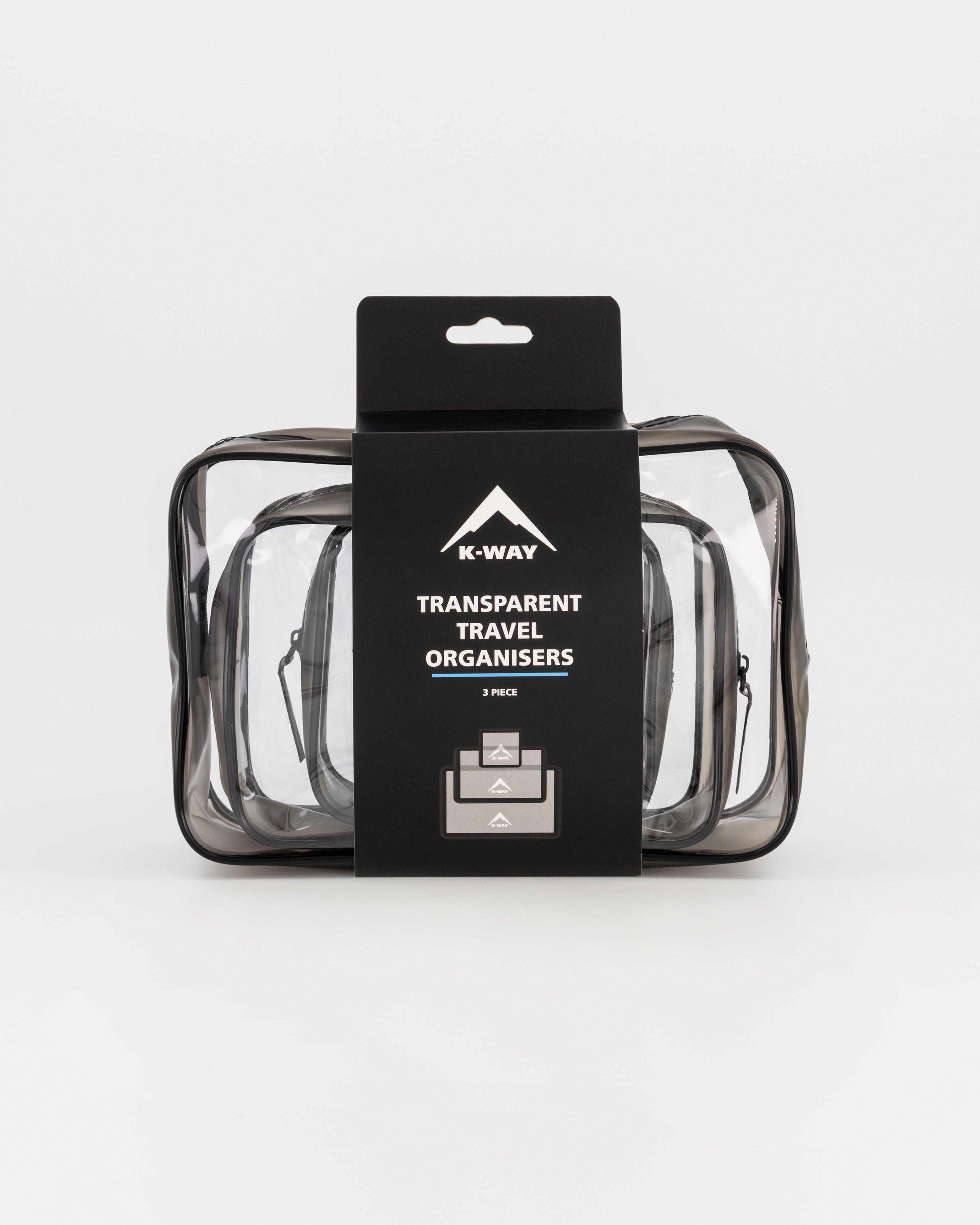 K-Way 3-Piece Transparent Travel Organisers -  Camo