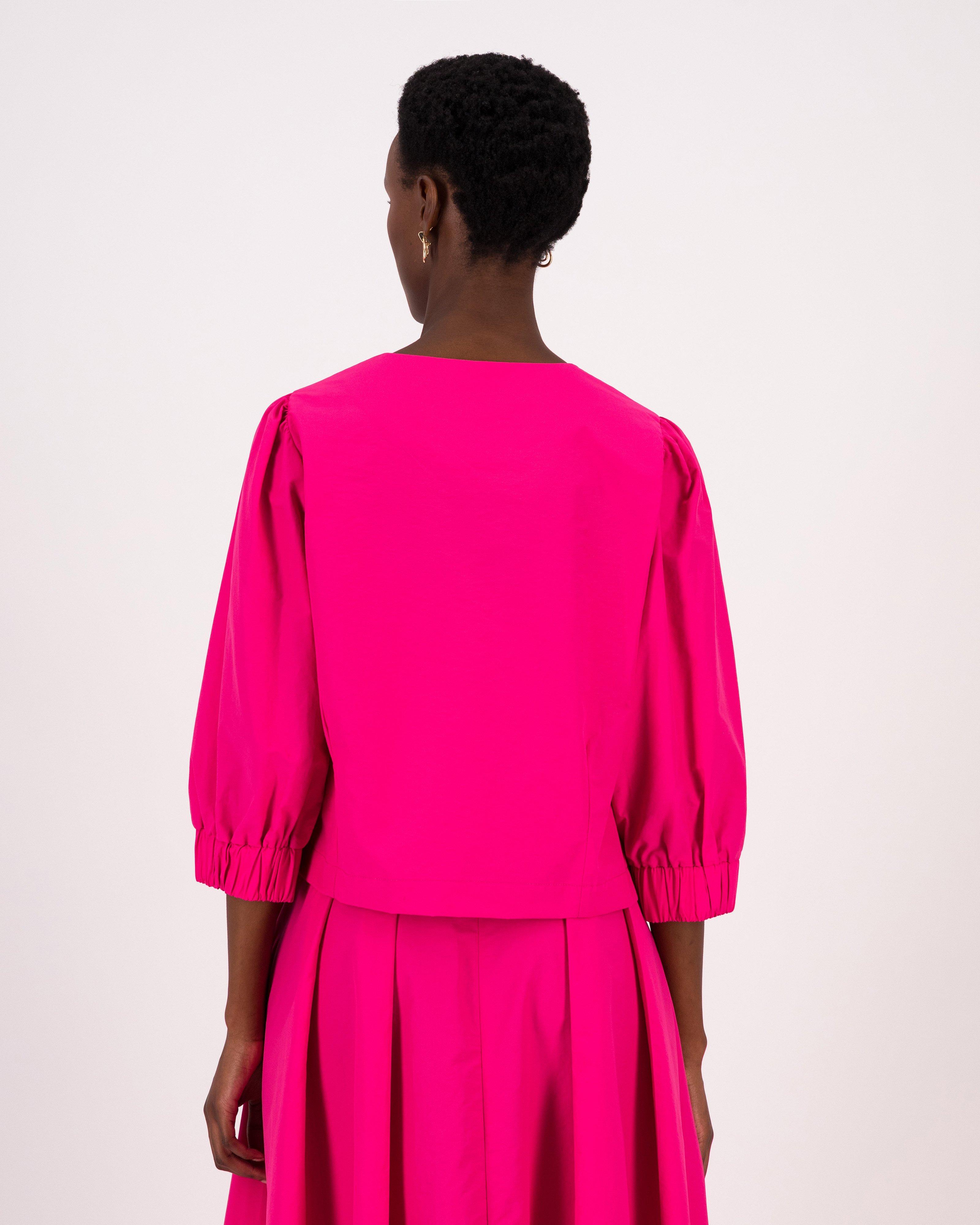 Ayrah Crop Jacket -  Pink