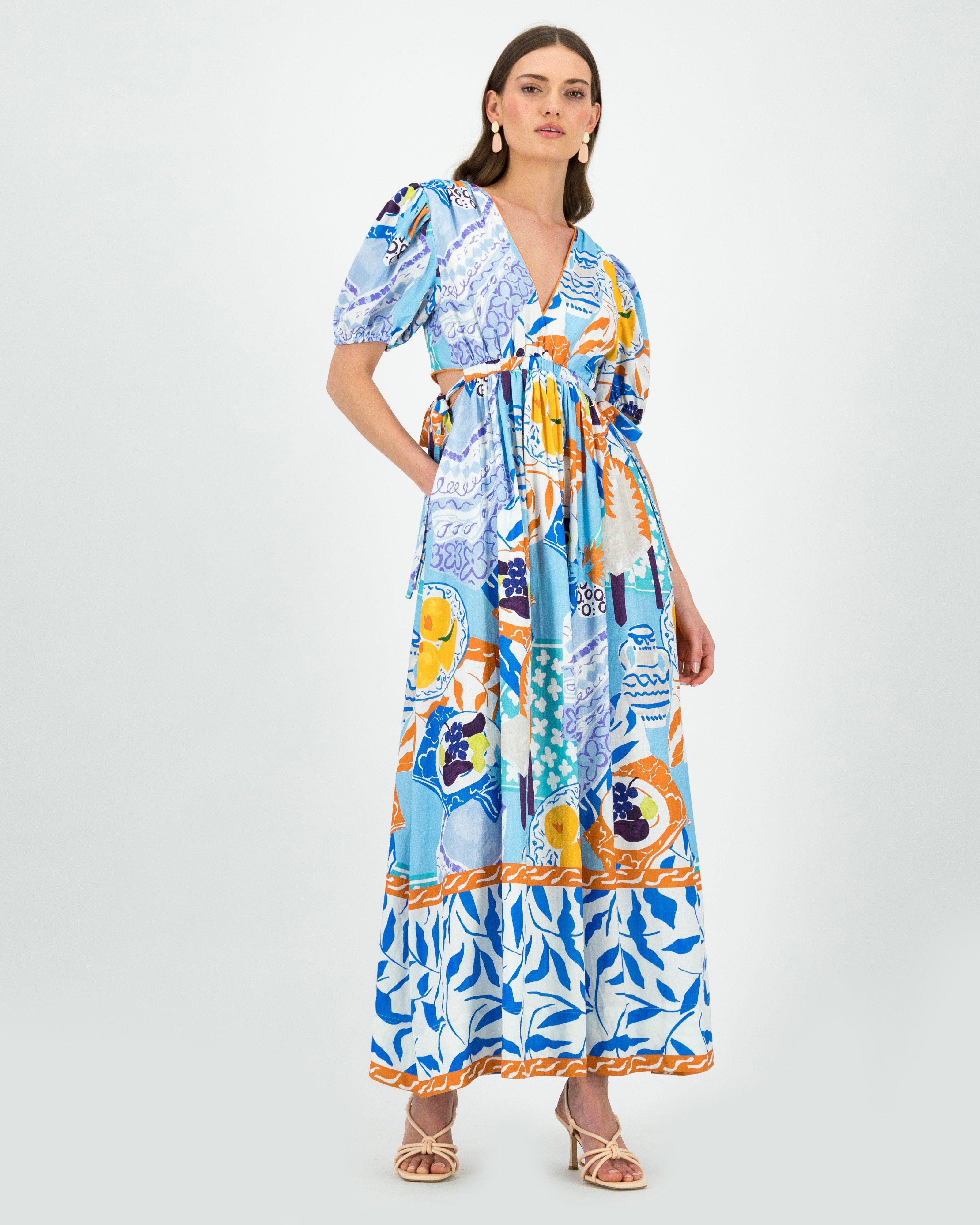 Bria Printed Maxi Dress -  Assorted