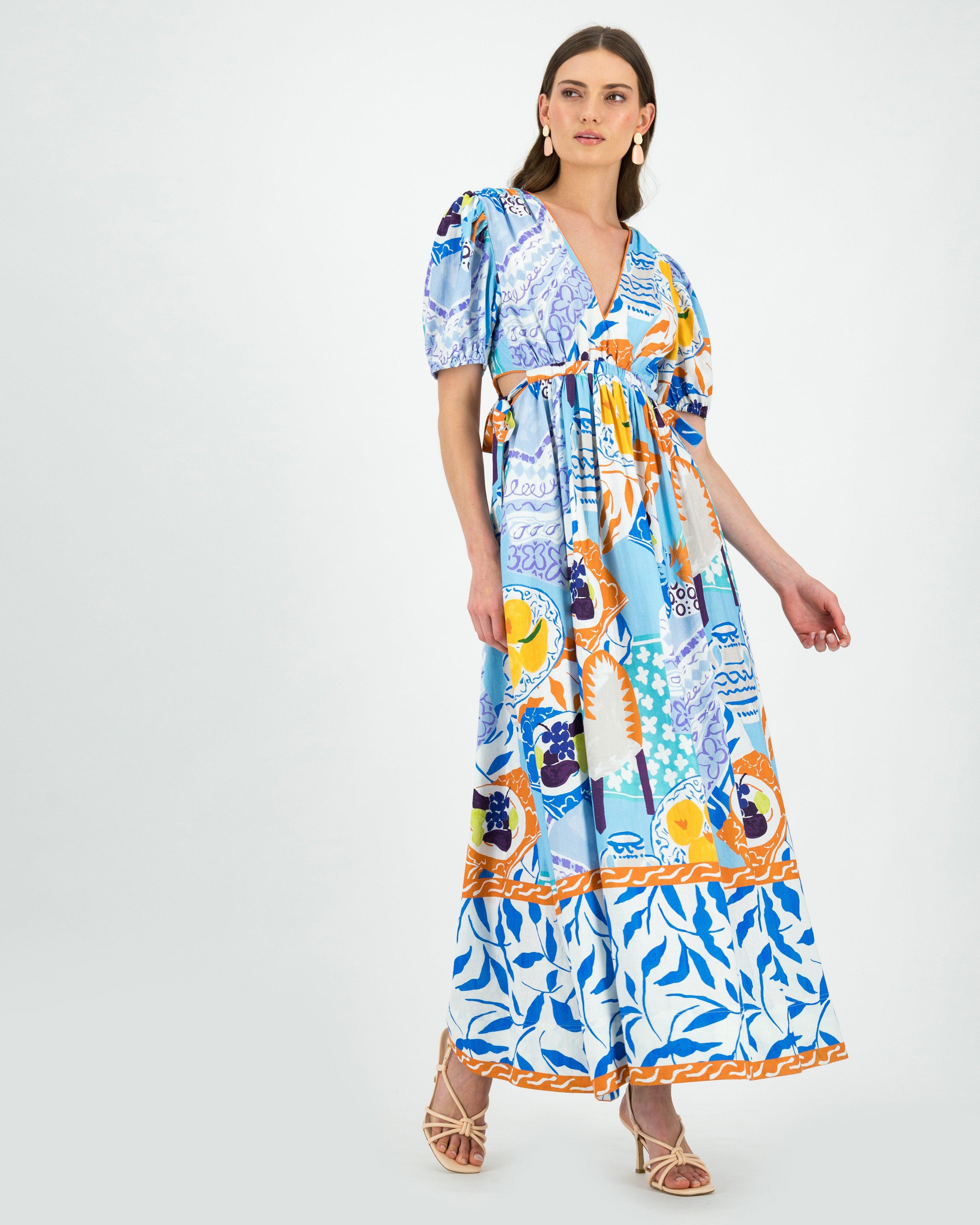 Bria Printed Maxi Dress -  Assorted