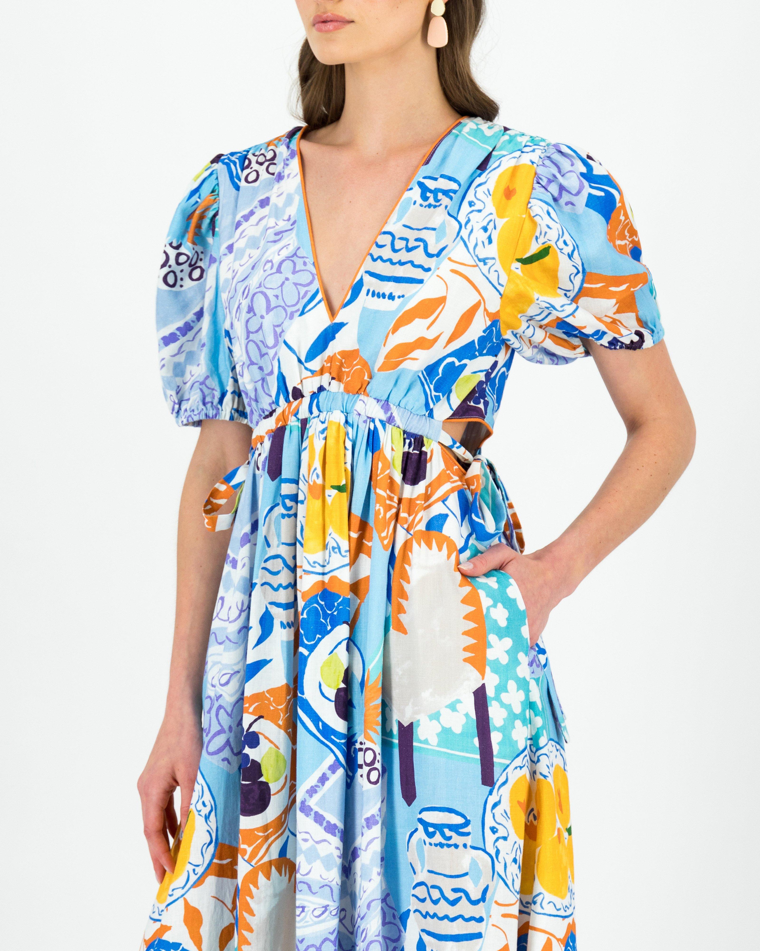 Bria Printed Maxi Dress -  Assorted