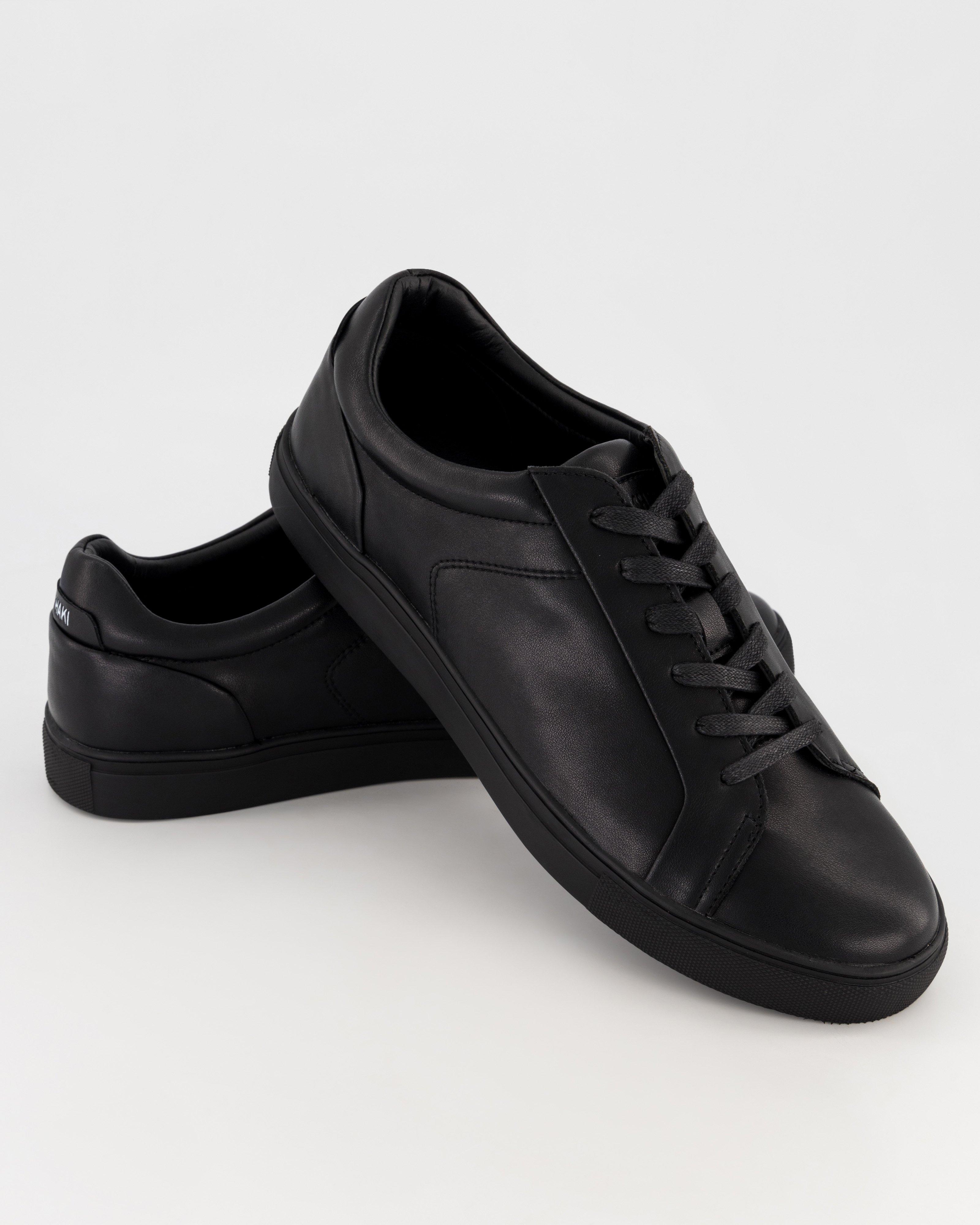 Men's Shaka Leather Sneaker -  Black