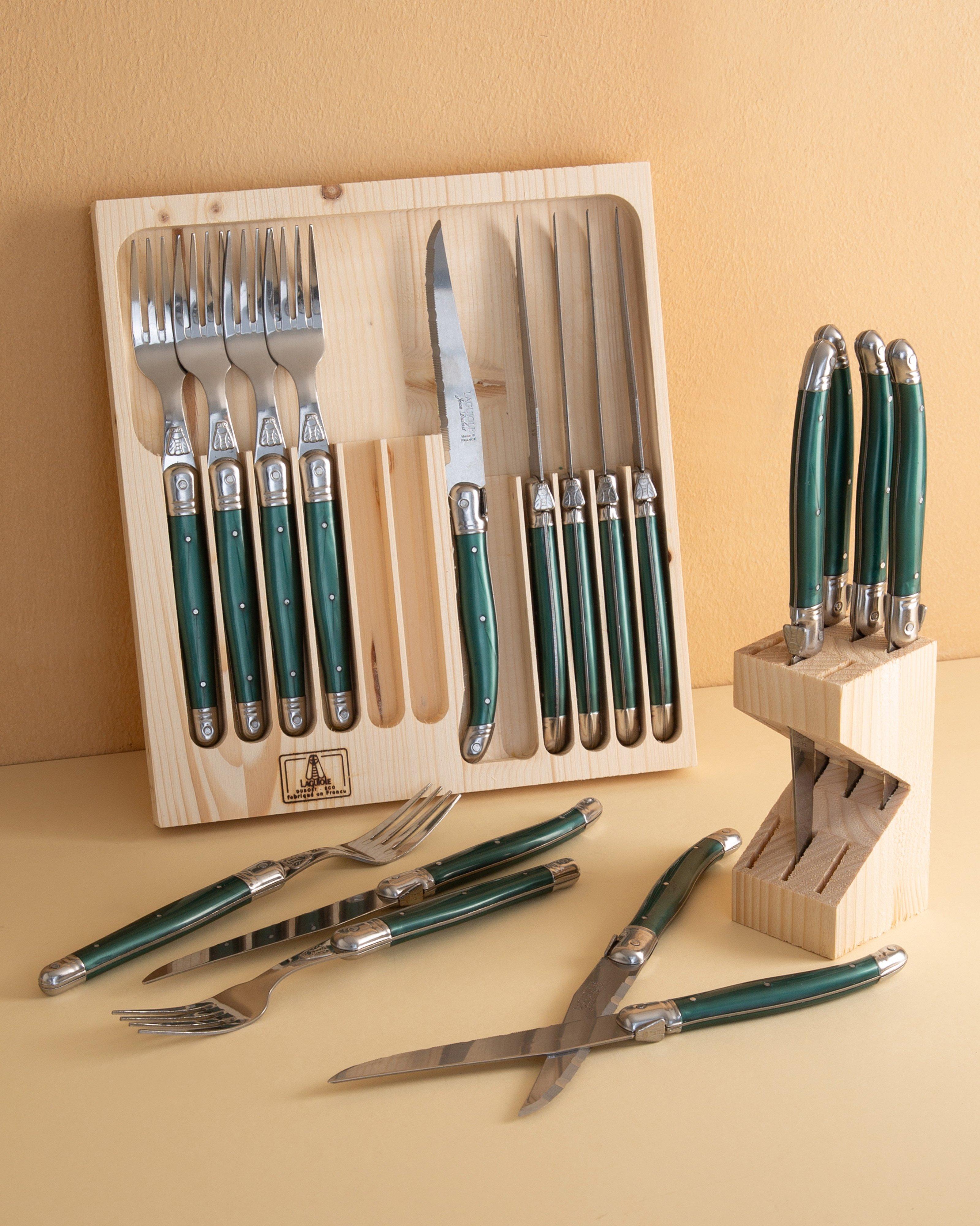 Laguiole Steak Knives and Fork Set Poetry Clothing Store