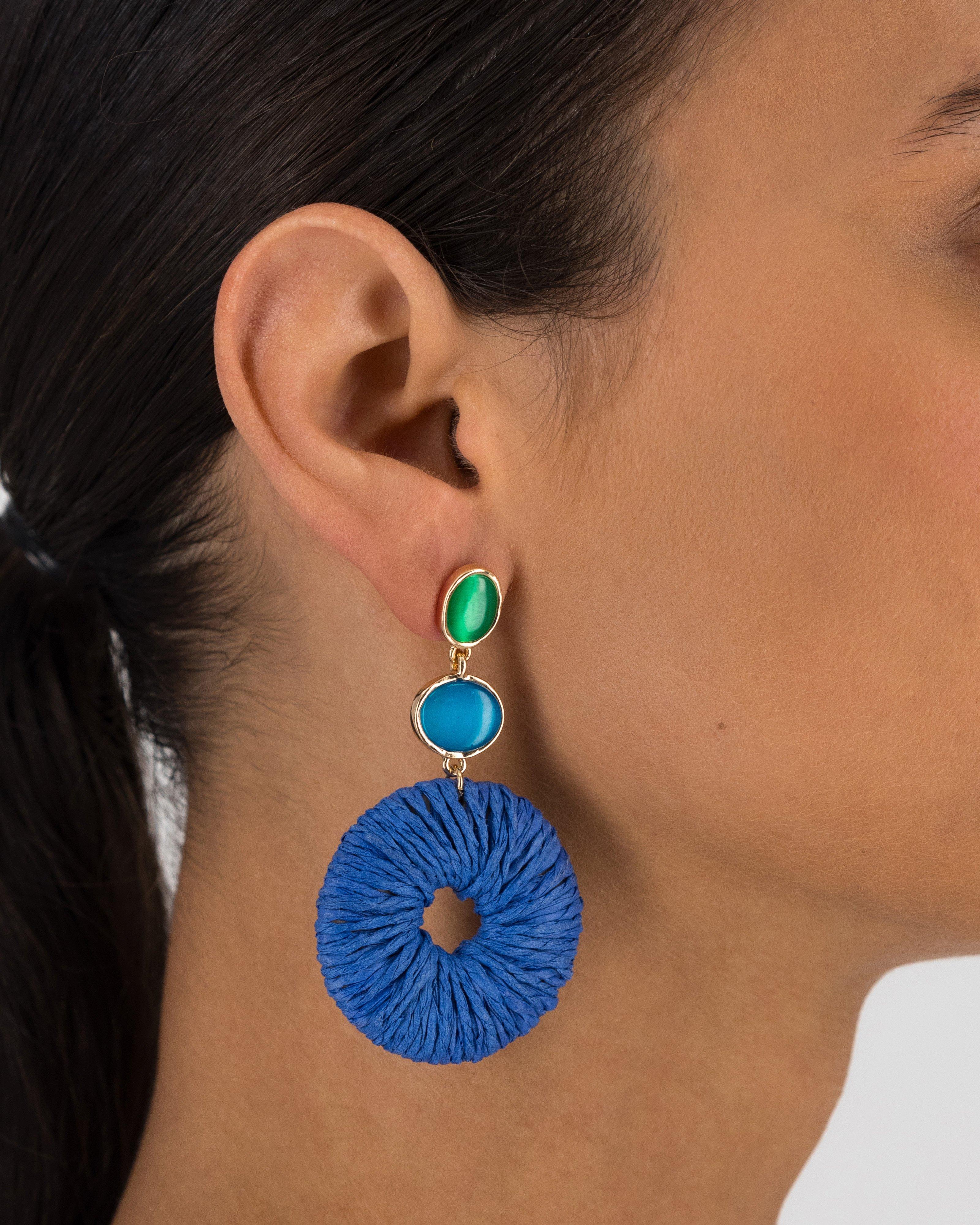 Paparazzi blue fringe on sale earrings