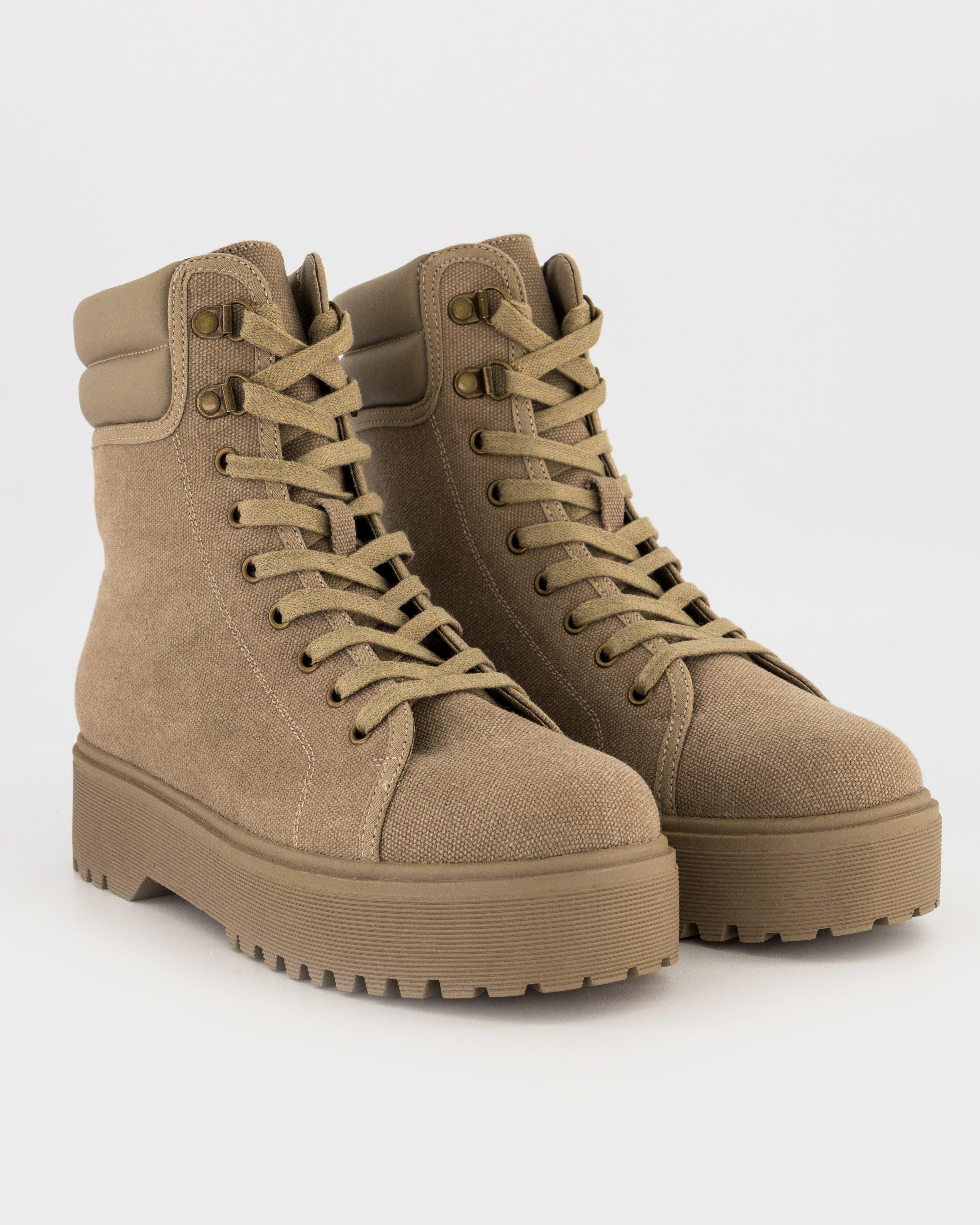 Women’s Everly Canvas Boot  -  Taupe