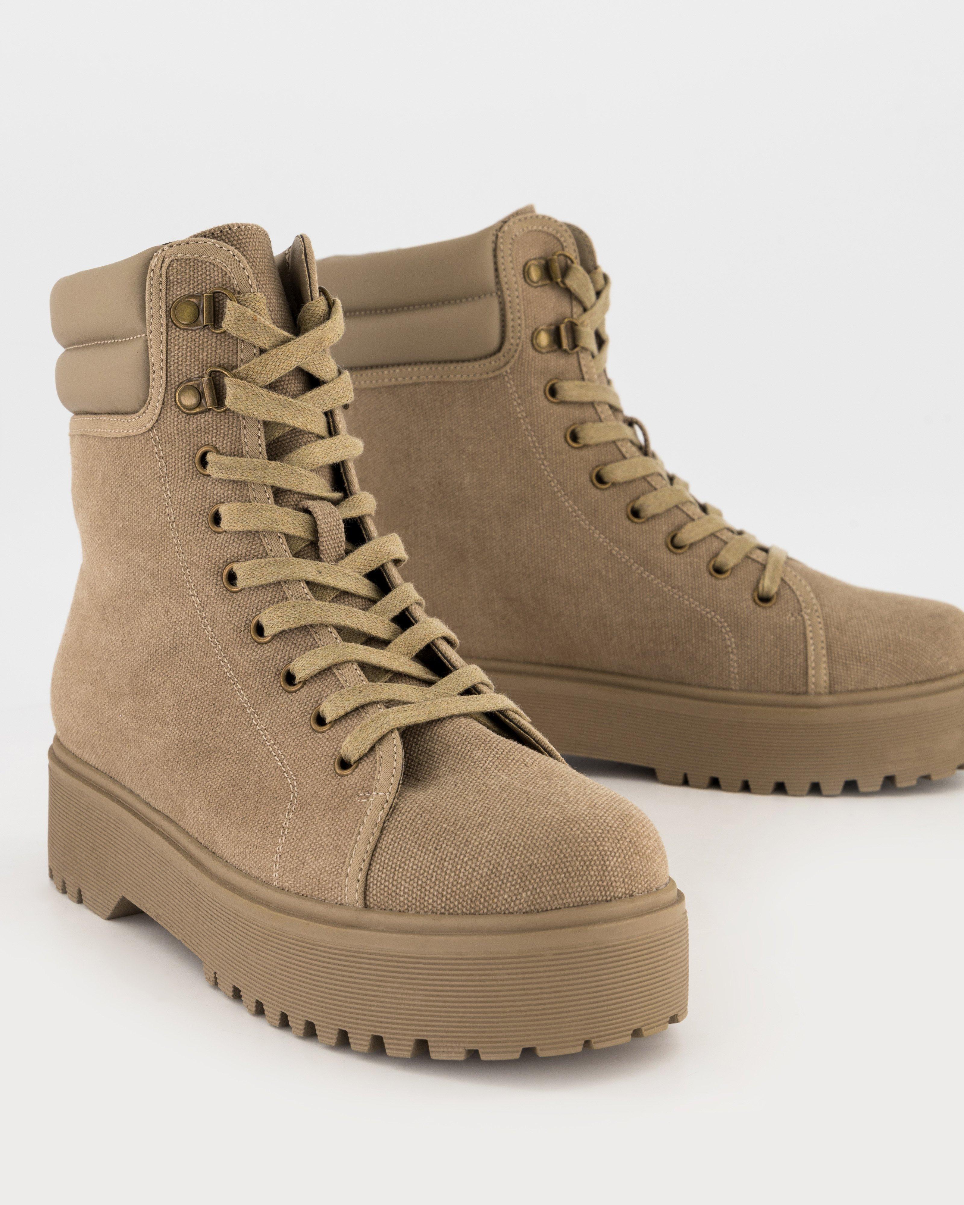 Women’s Everly Canvas Boot -  Taupe