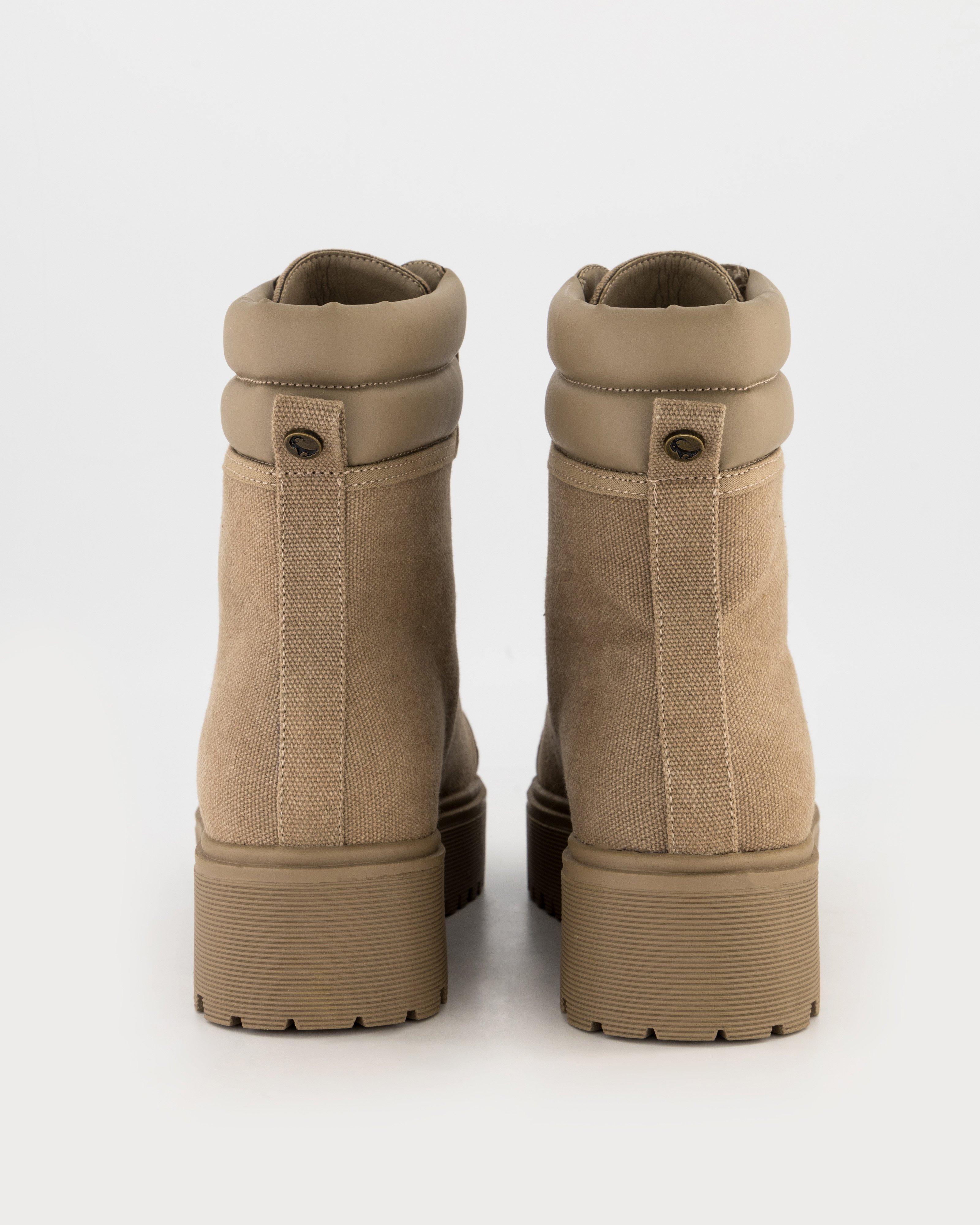 Women’s Everly Canvas Boot  -  Taupe