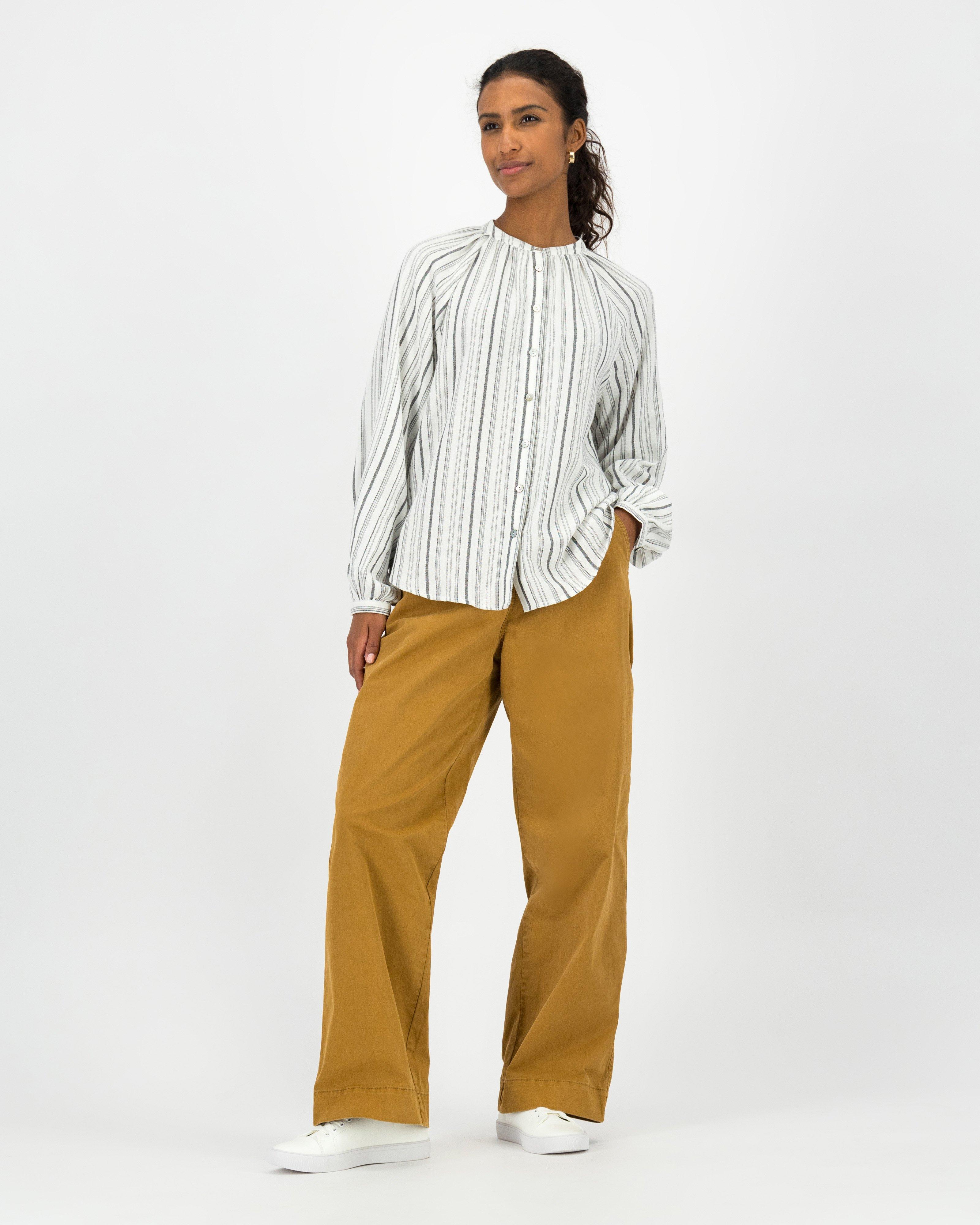 Rare Earth Women’s Micha Stripe Blouse -  Milk