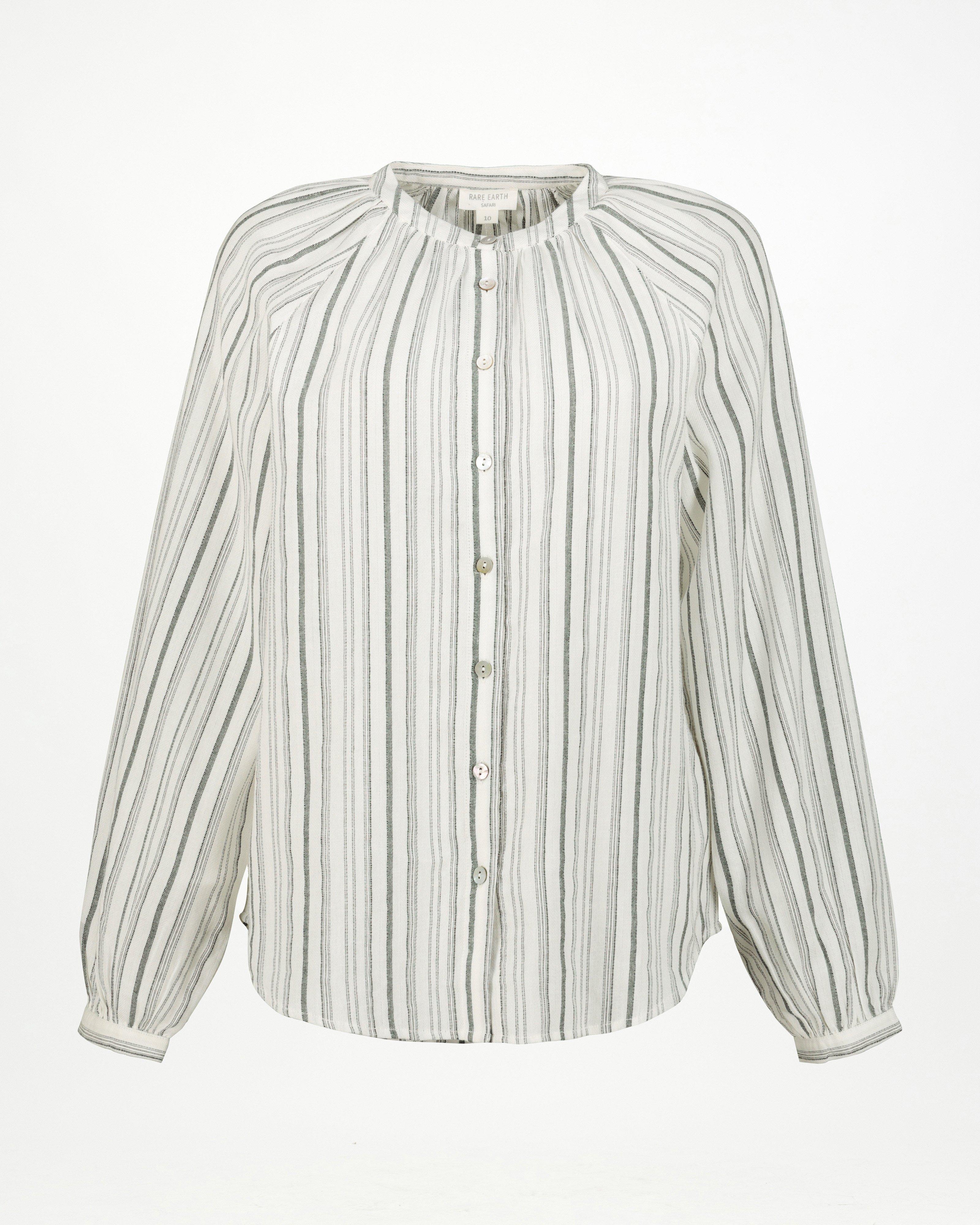 Rare Earth Women’s Micha Stripe Blouse -  Milk