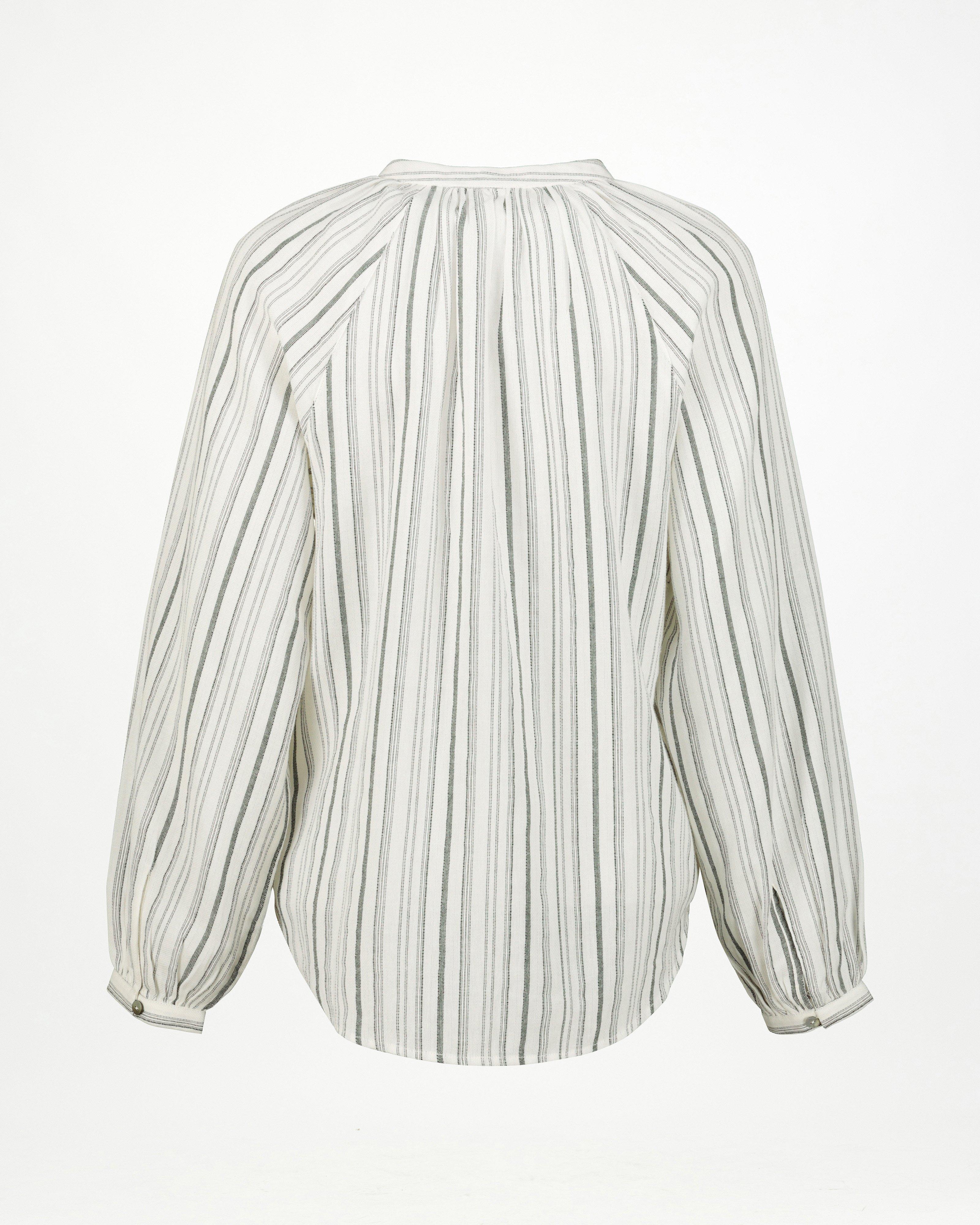 Micha Stripe Cotton Sweater in Glacier/Off White main image 1