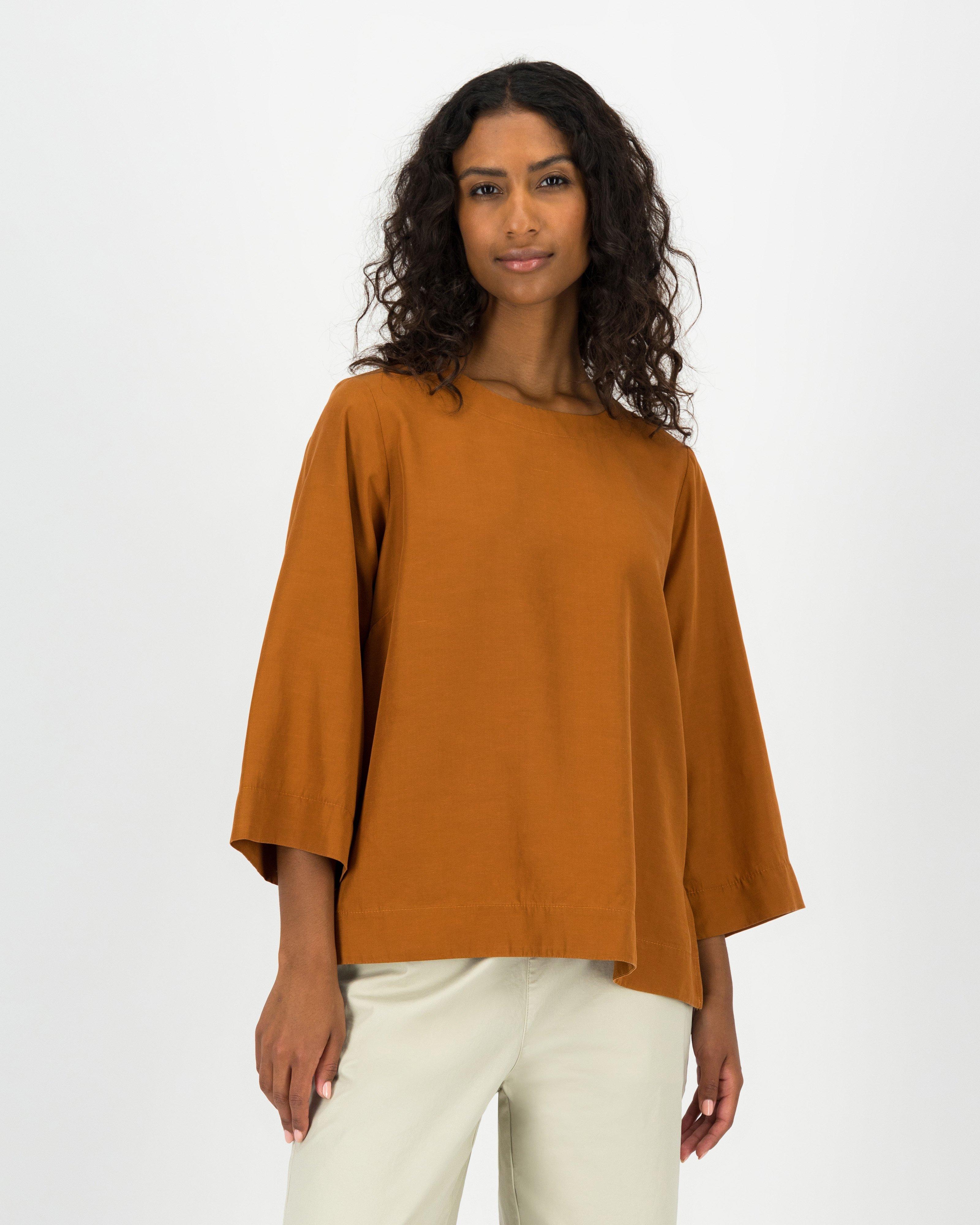 Rare Earth Women’s Oakley Pop Over Blouse -  Camel