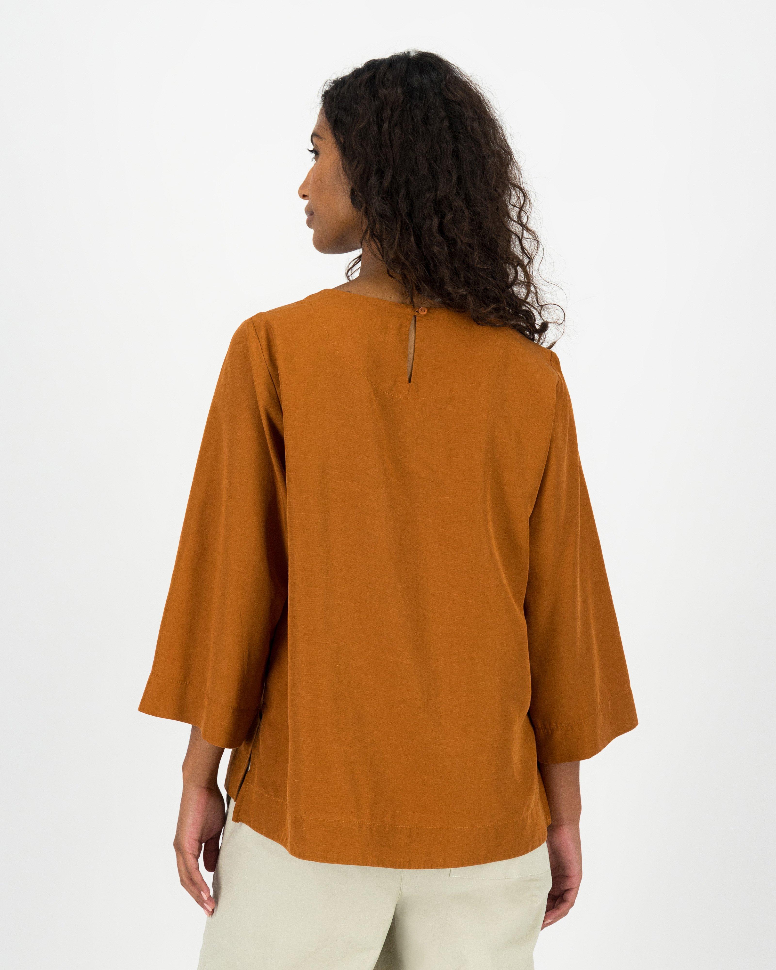 Rare Earth Women’s Oakley Pop Over Blouse -  Camel