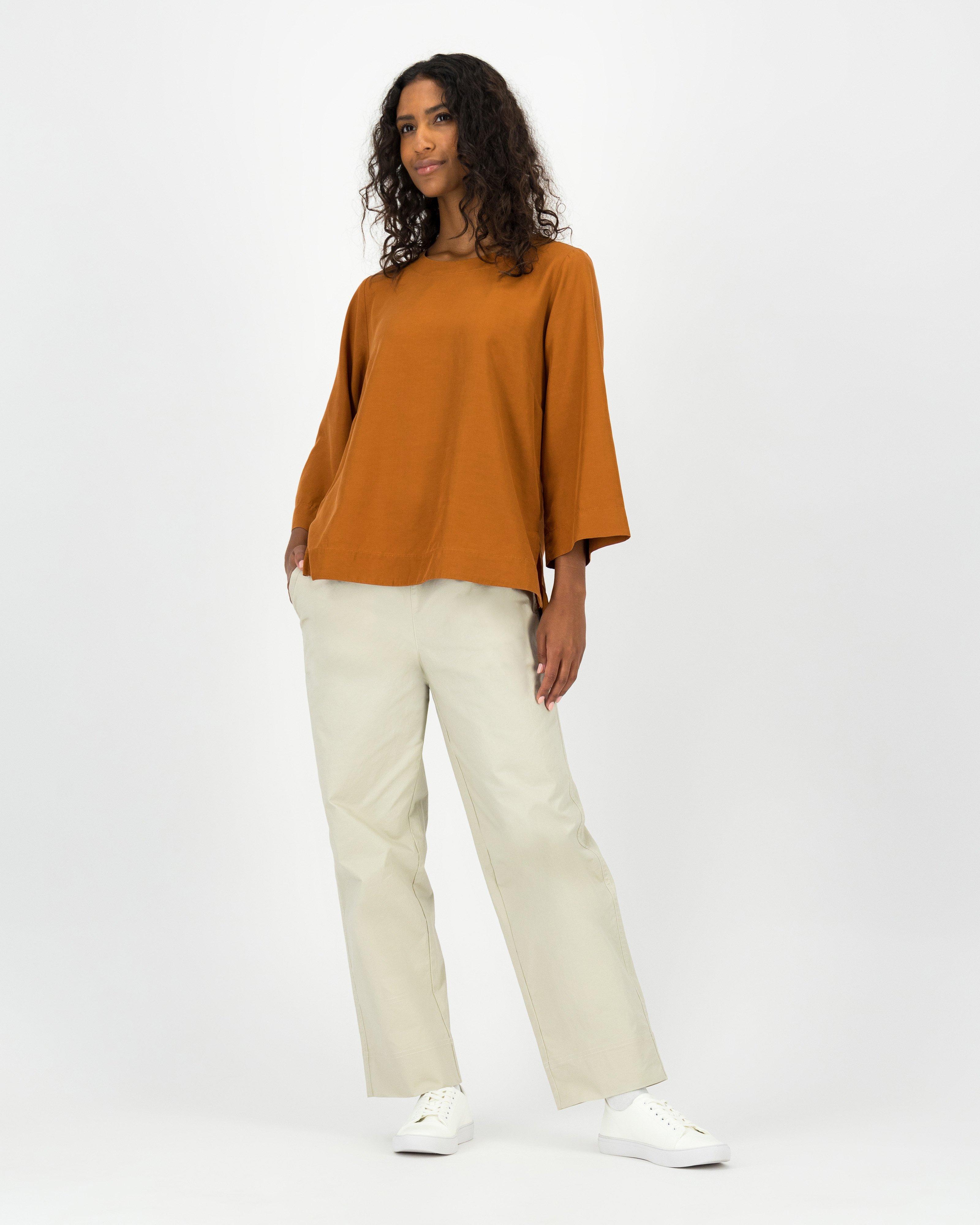 Rare Earth Women’s Oakley Pop Over Blouse -  Camel