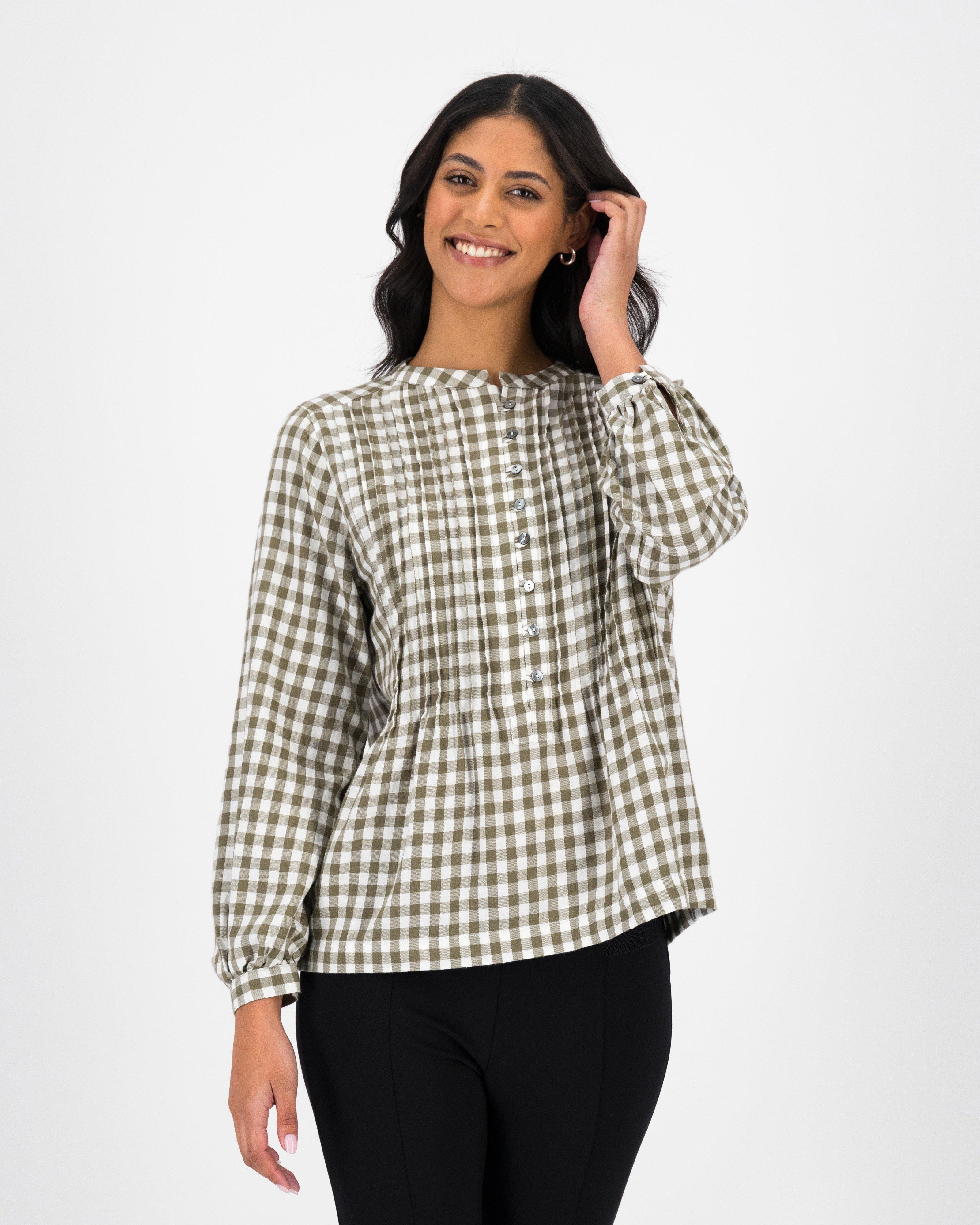 Rare Earth Women’s Ashley Cotton Blouse -  Olive