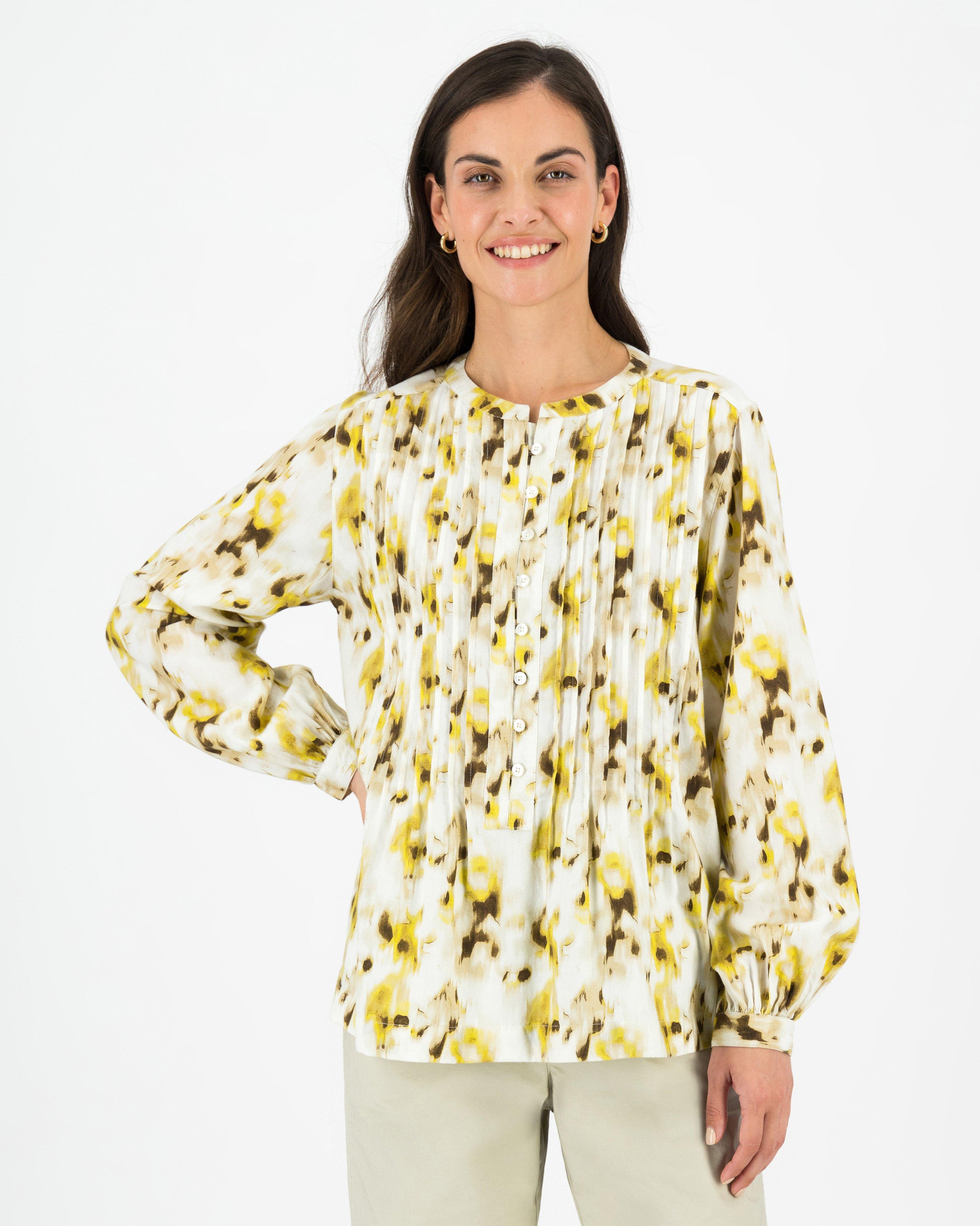 Rare Earth Women’s Ashley Cotton Blouse -  Chartreuse