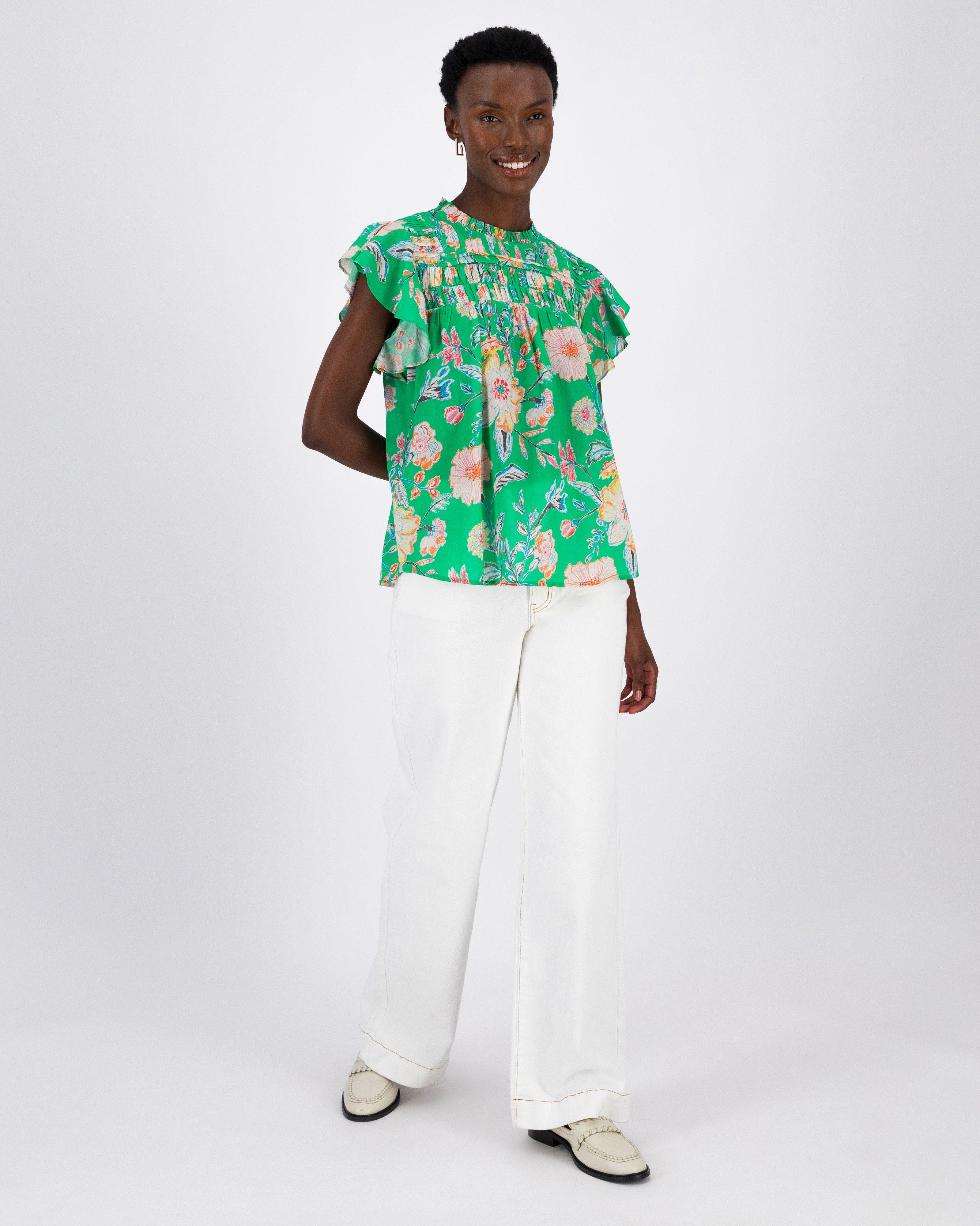 Marnie Printed Voile Blouse - Poetry Clothing Store