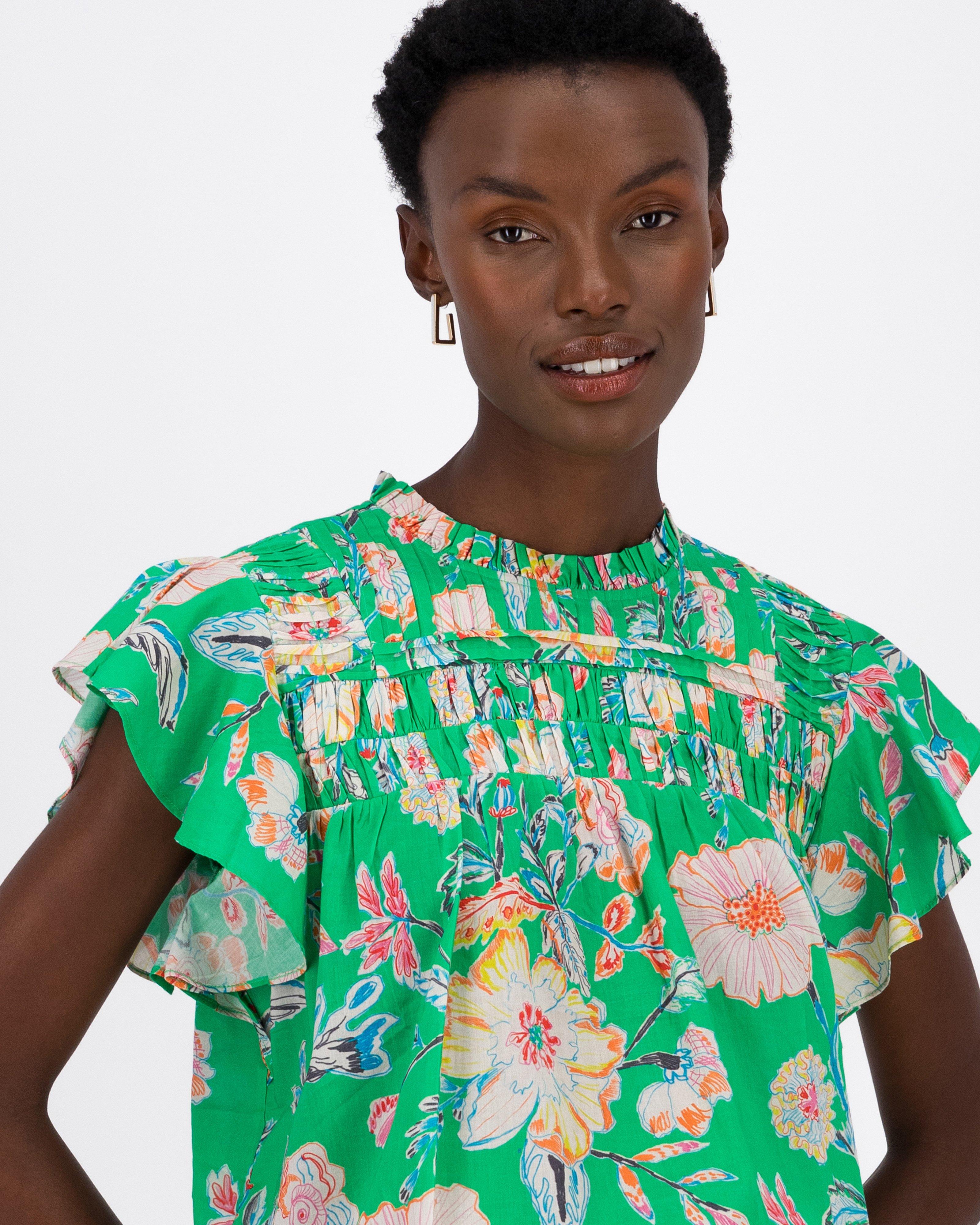 Marnie Printed Voile Blouse -  Assorted