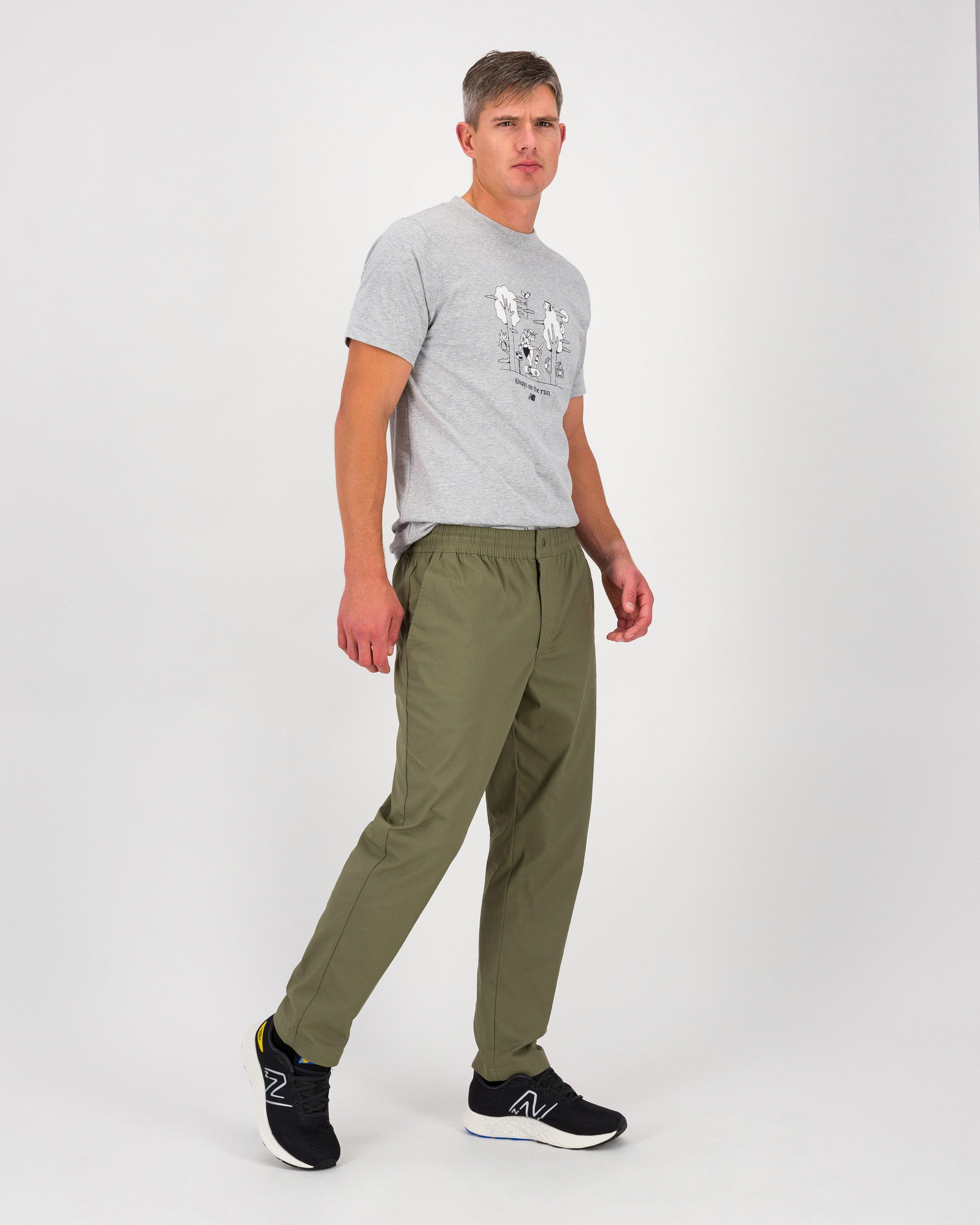 New Balance Men’s Icon Twill Tapered Pants -  Dark Olive