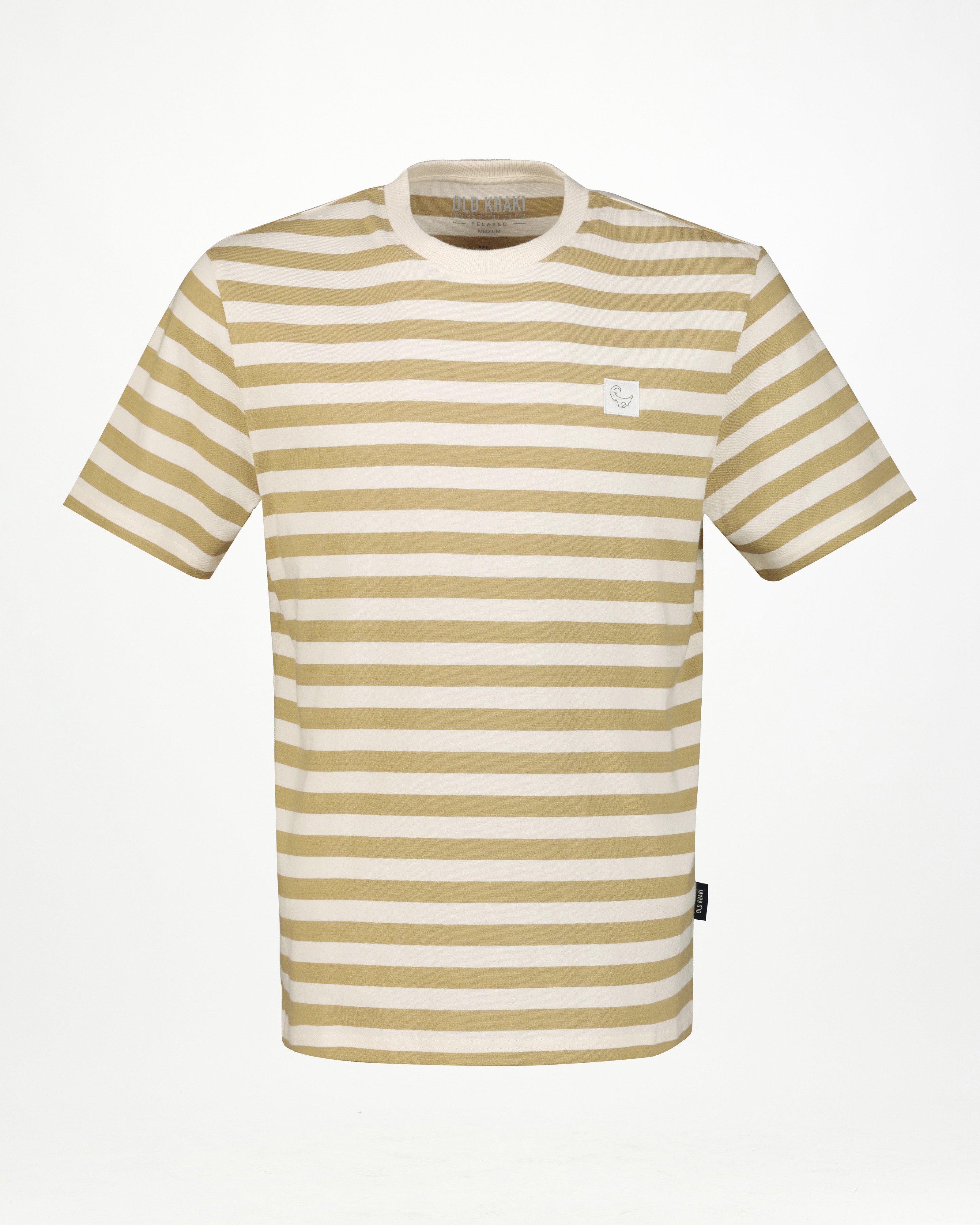 Old Khaki Men’s Charlie Stripe T-shirt -  Fatigue