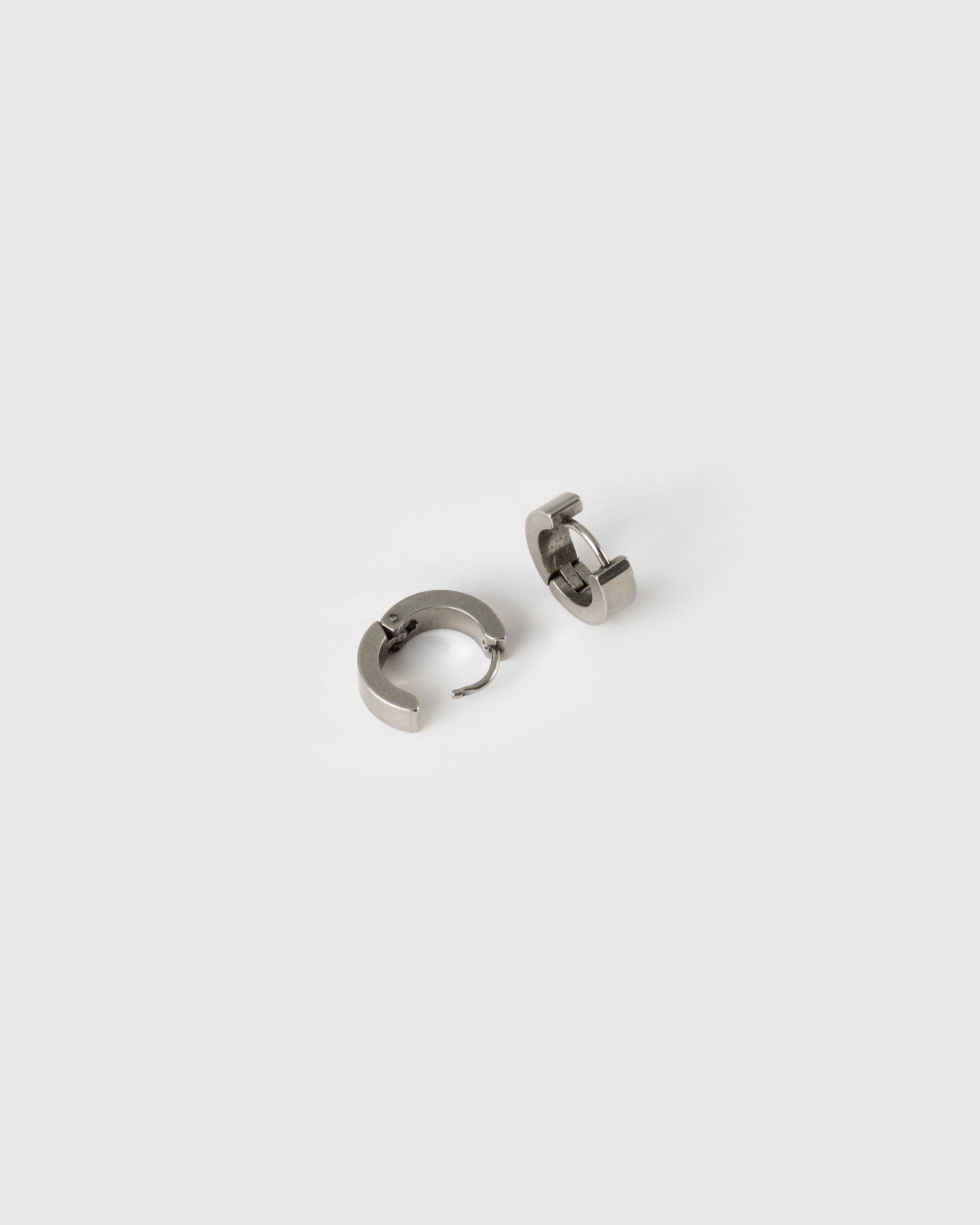 Men's Stainless Steel Hoop Earring -  Silver