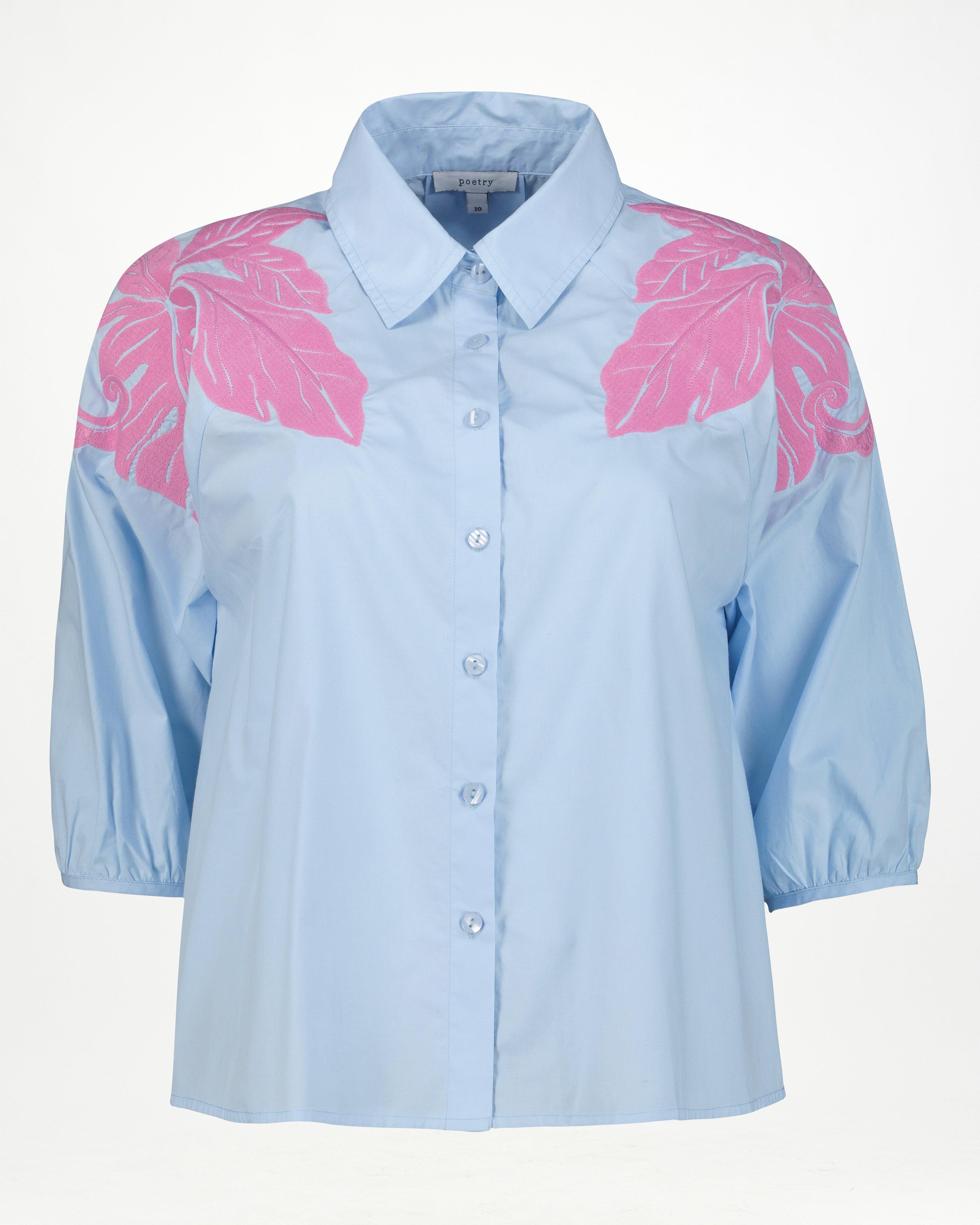Sydney Embroidered Shirt -  Blue