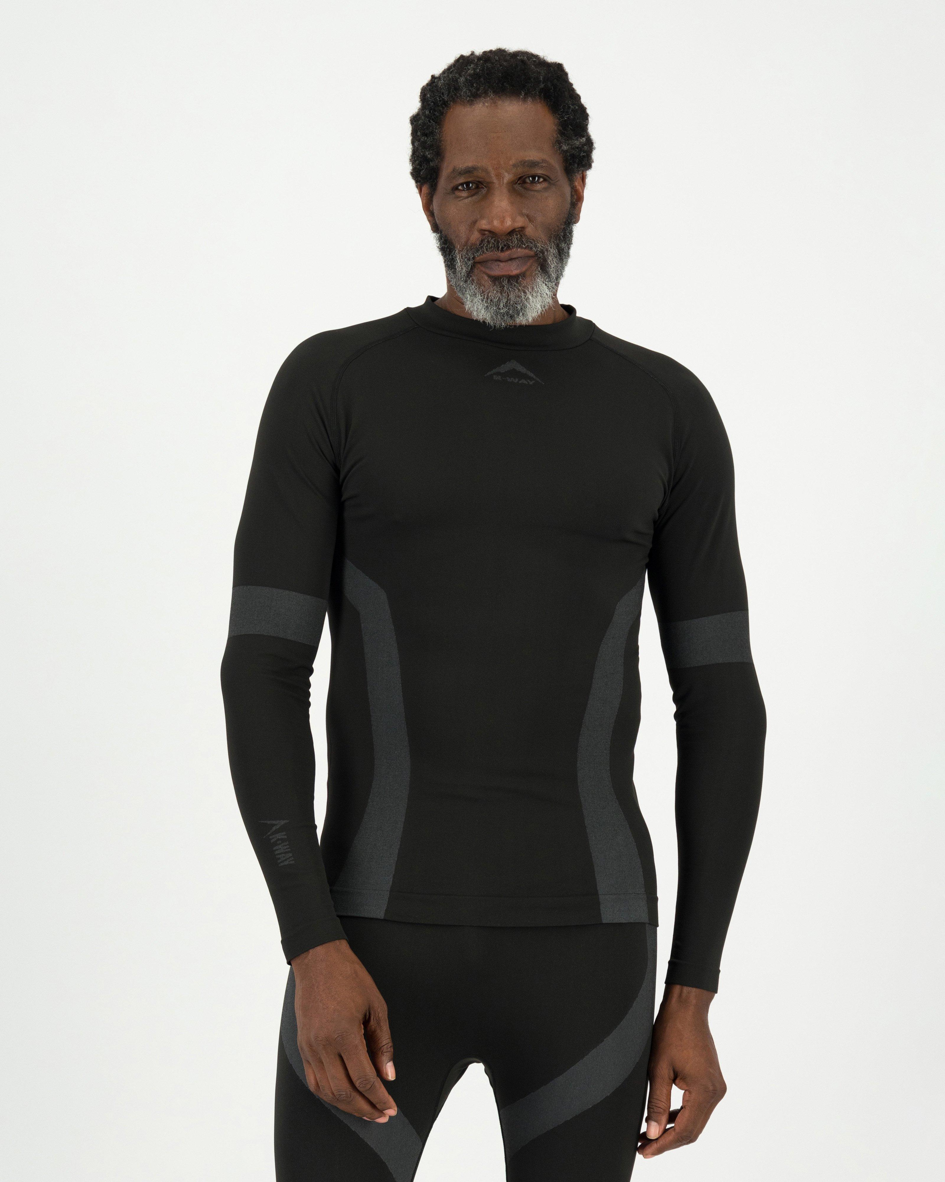 K-Way Men's Bamboo Thermaskins Baselayer Top -  Black