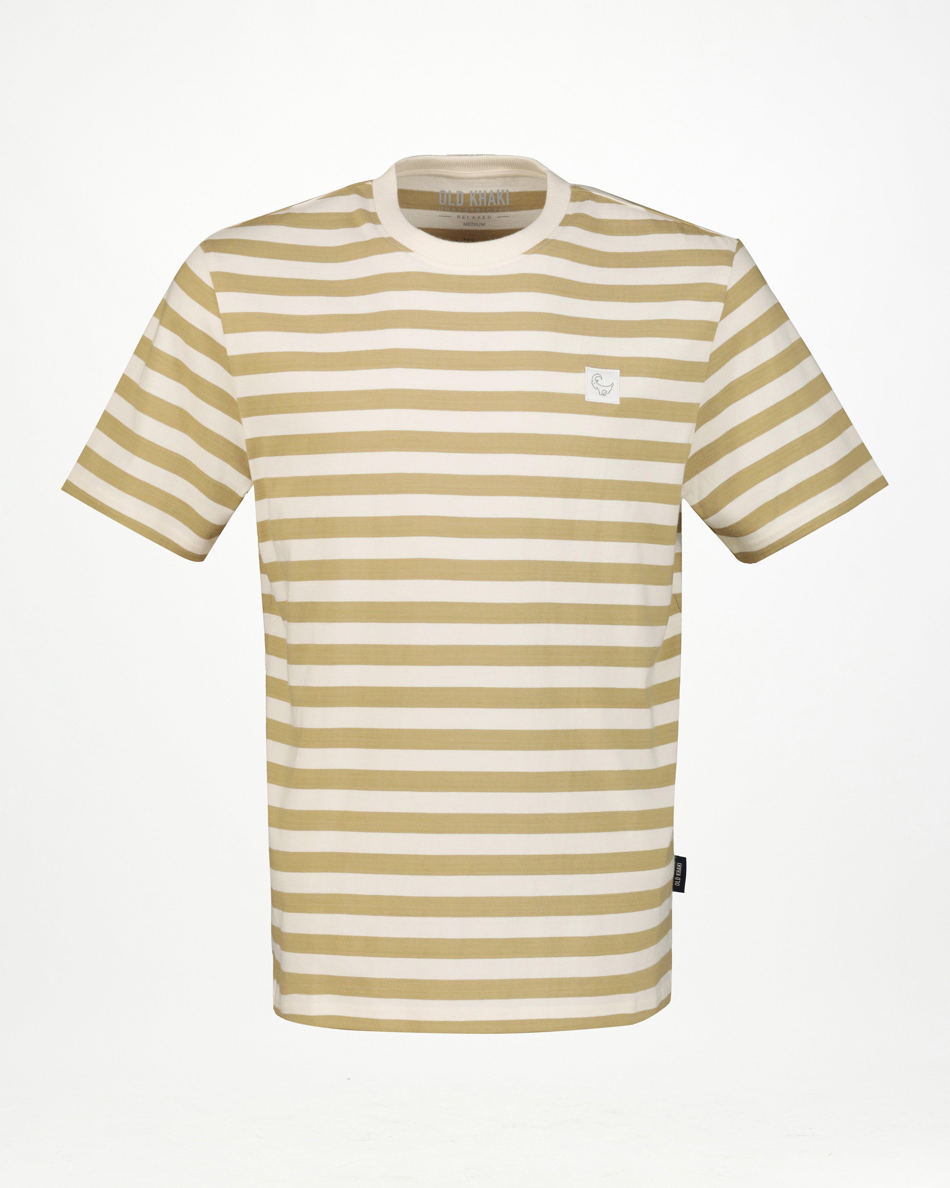 Men’s Charlie Standard Fit Striped T-Shirt -  Fatigue