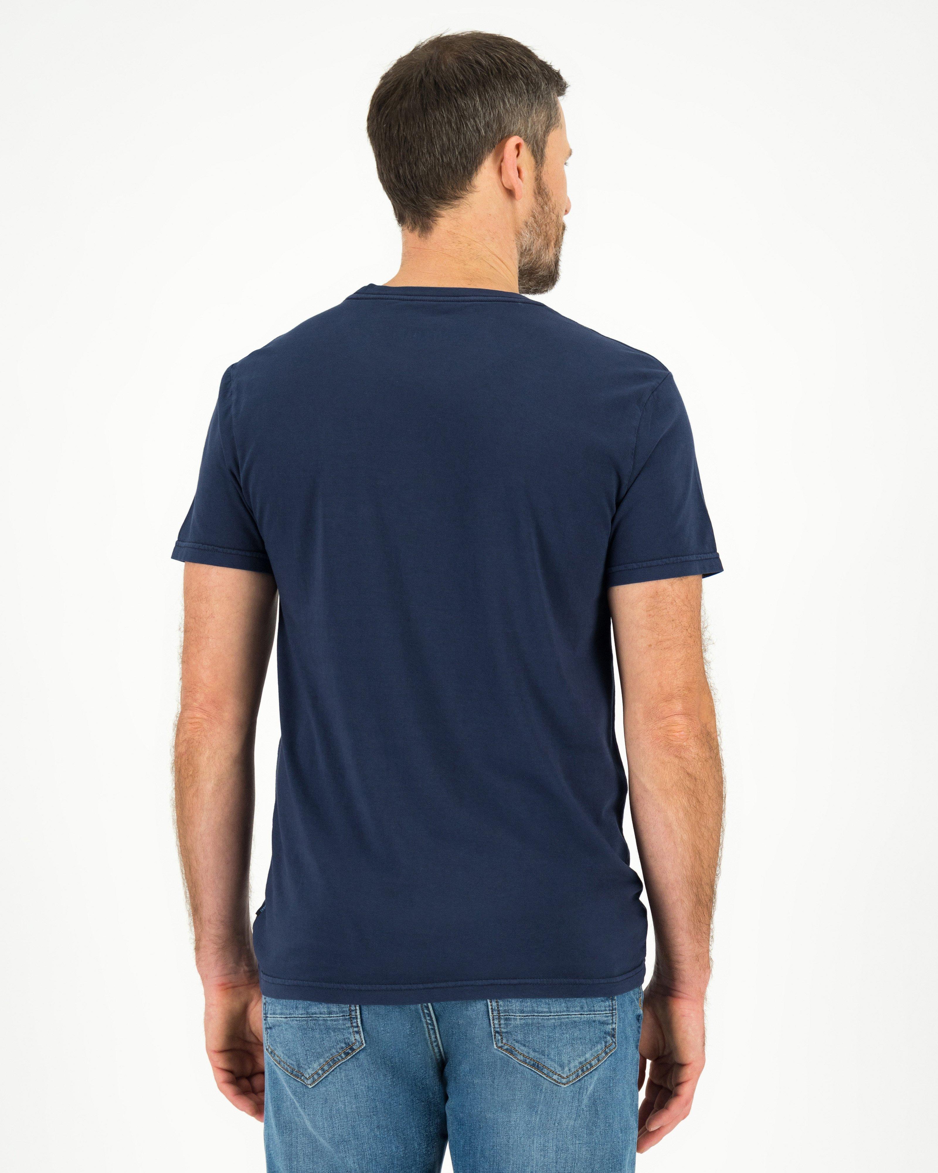 TrendAura Mens Vintage Khaki Crew Neck T Shirt With Printed Cotton Design Summer Essential main image 1
