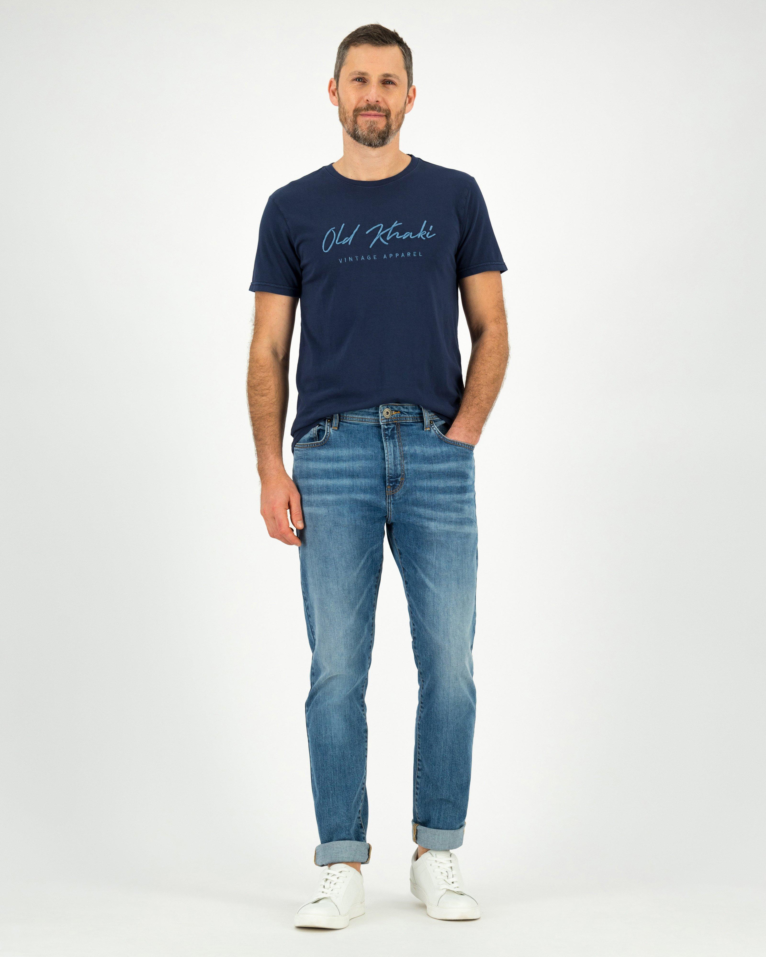 Old Khaki Men’s Marcus Embroidered T-shirt -  Navy